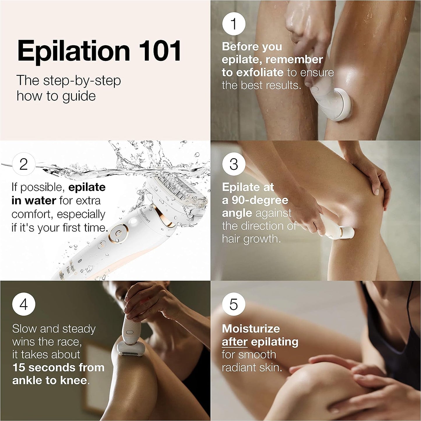 Braun Epilator Silk-épil 9 Flex 9-300 Beauty Set, Facial Hair Removal for Women, Shaver & Trimmer, Cordless, Rechargeable, Wet & Dry, FaceSpa