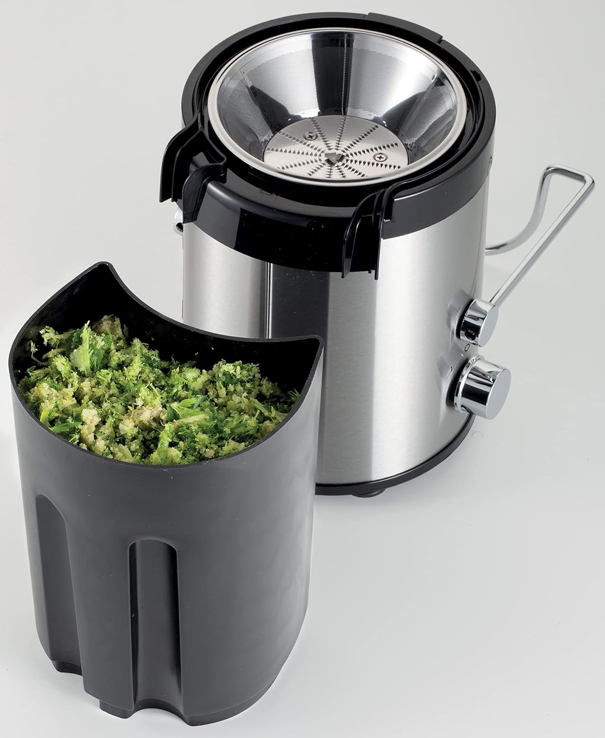 KENWOOD Juicer 800W Juice Extractor with 75mm Wide Feed Tube, 2 Speed, Transparent Juice Jug, Pulp Container, Anti Drip for Home, Office, Restaurant & Cafeteria JEP02.A0WH White