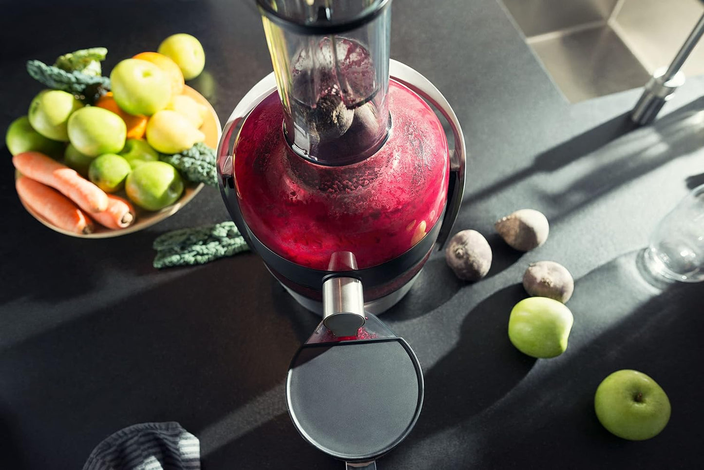 Philips 1200W Avance Collection Juicer- 1200W, 1L Capacity, XXL Feeding Tube, Lower Noise - HR1922/21