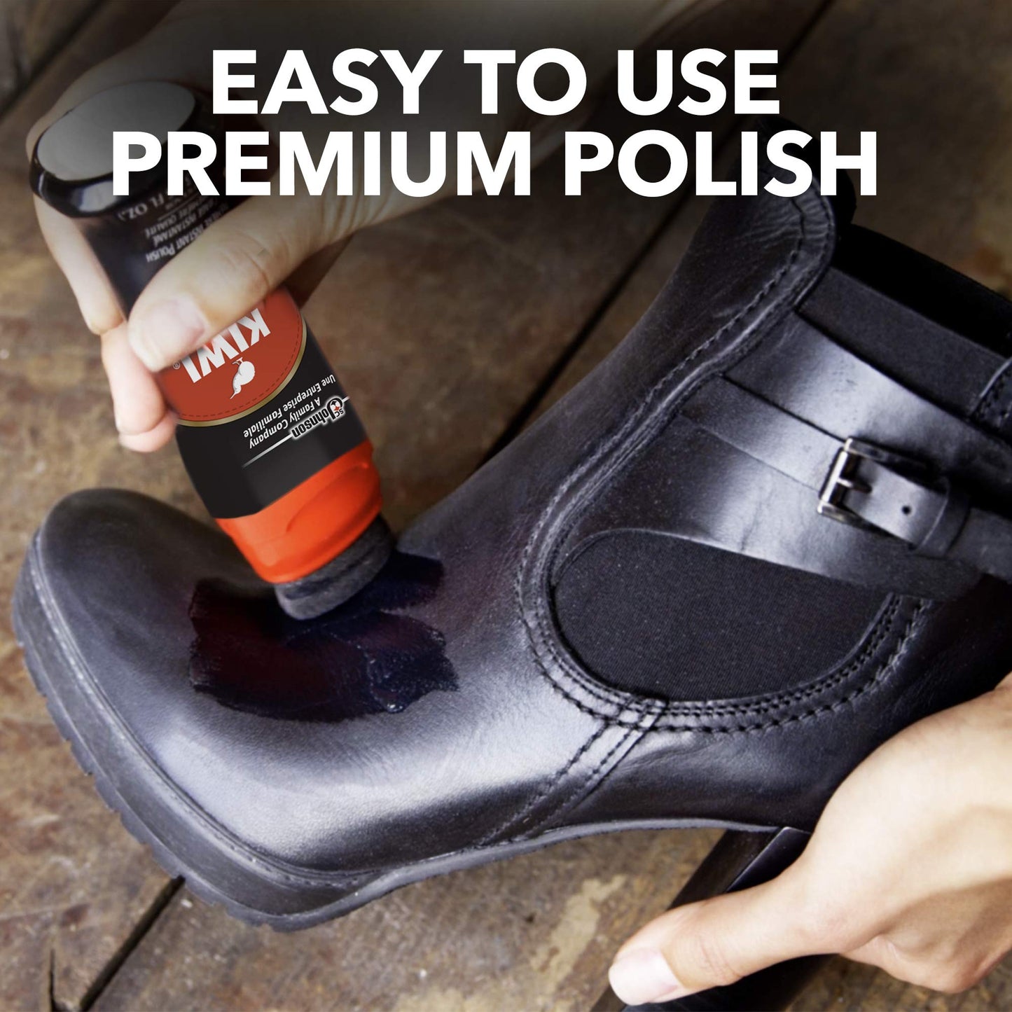 KIWI Instant Shine & Protect Liquid Shoe Polish, Black, 1 Bottle with Sponge Applicator, 2.5 oz, Pack of 3