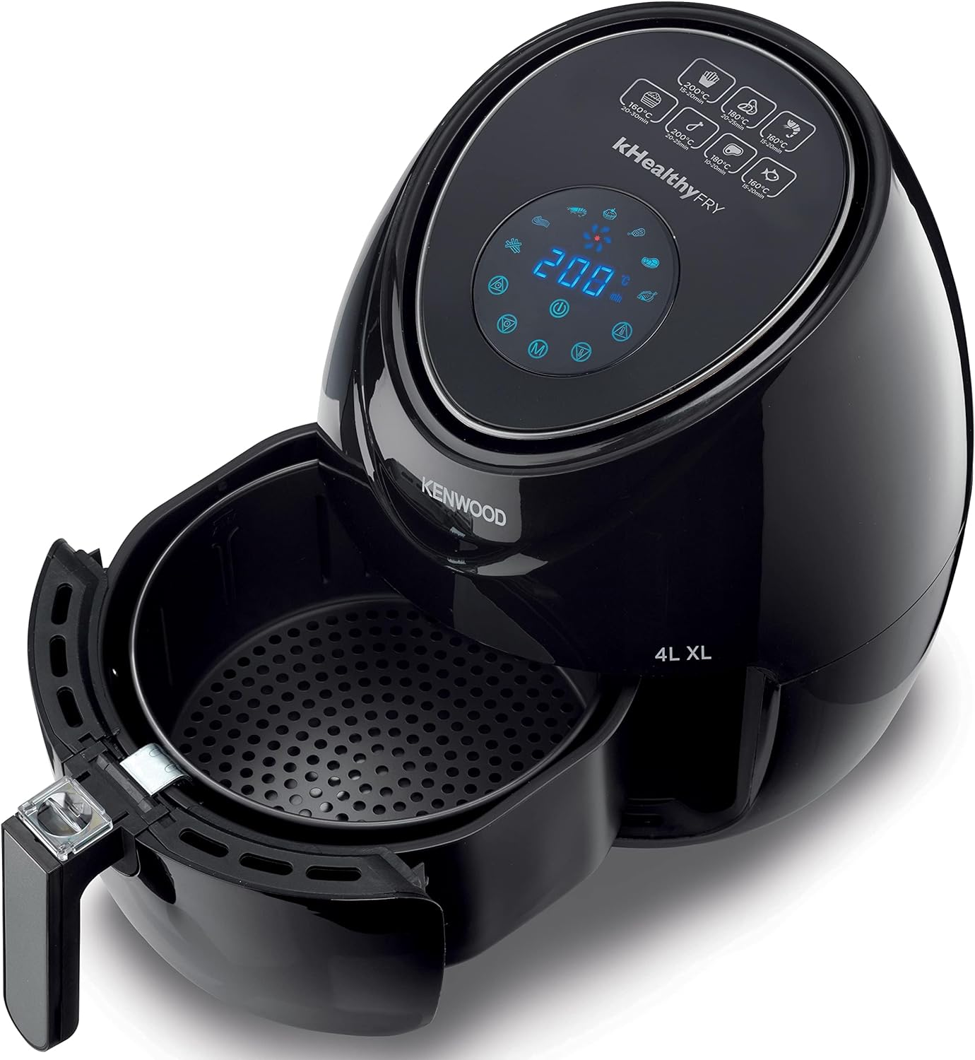 Kenwood Digital Air Fryer XL 3.8L 1.7Kg 1500W With Rapid Hot Air Circulation For Frying, Grilling, Broiling, Roasting, Baking And Toasting Hfp30.000Wh, White