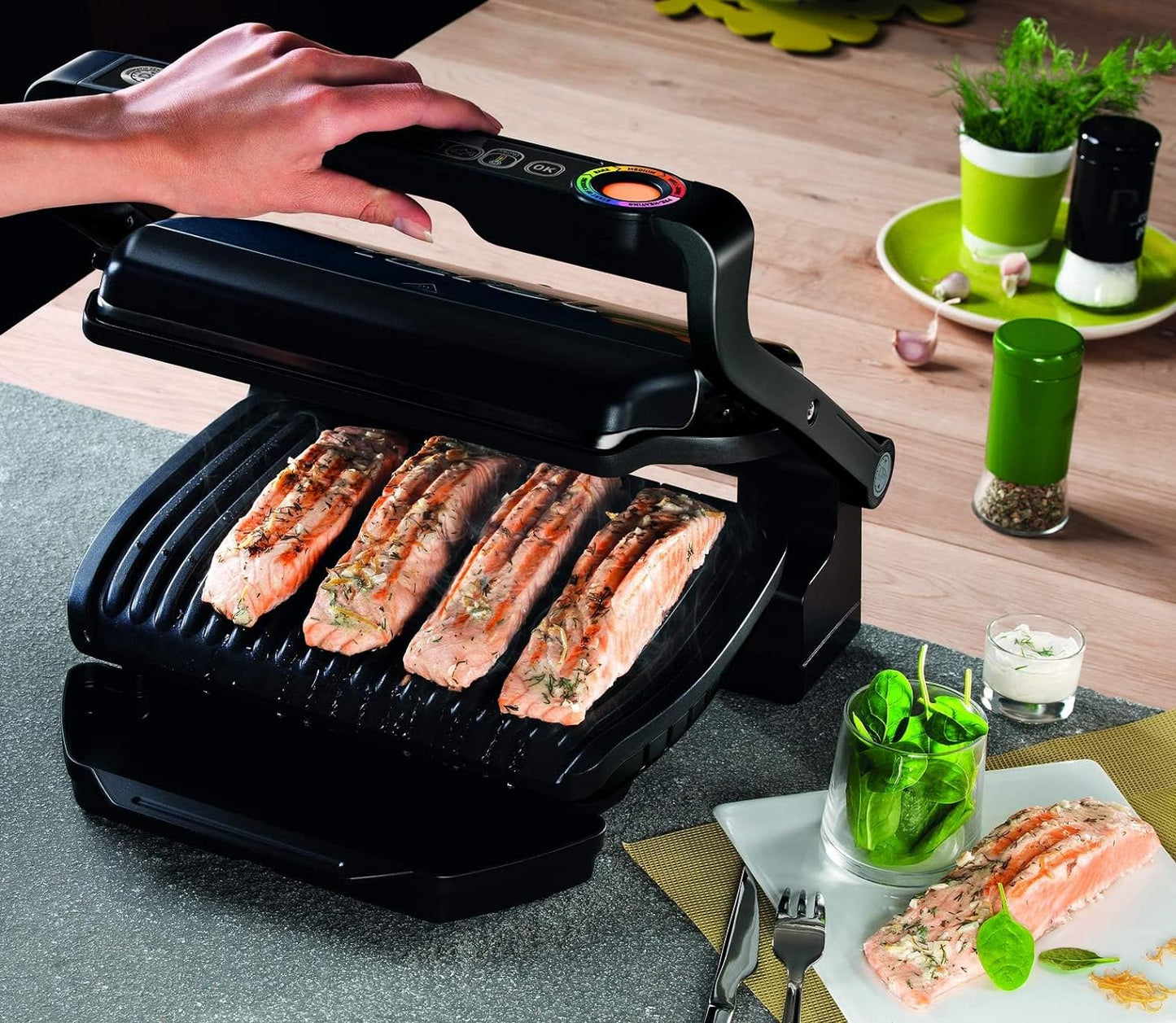 TEFAL Grill | Ultra compact Barbecue / BBQ Grill / Sandwich Maker | 1700 watts | Silver | 2 Years Warranty | GC302B28