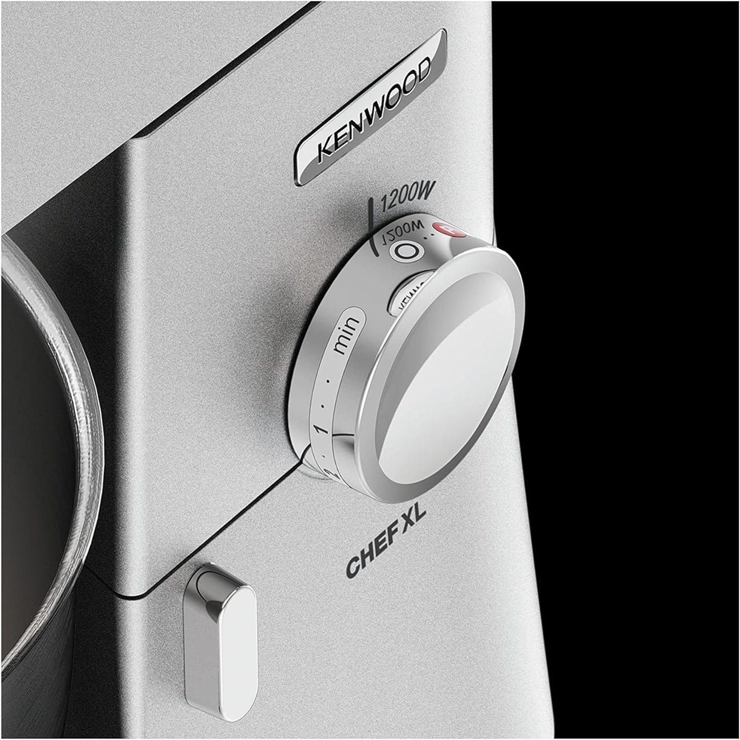 KENWOOD Stand Mixer Kitchen Machine Metal Body CHEF XL 1200W with 6.7L Stainless Steel Bowl, K-Beater, Whisk, Dough Hook, Blender KVL4110S Silver
