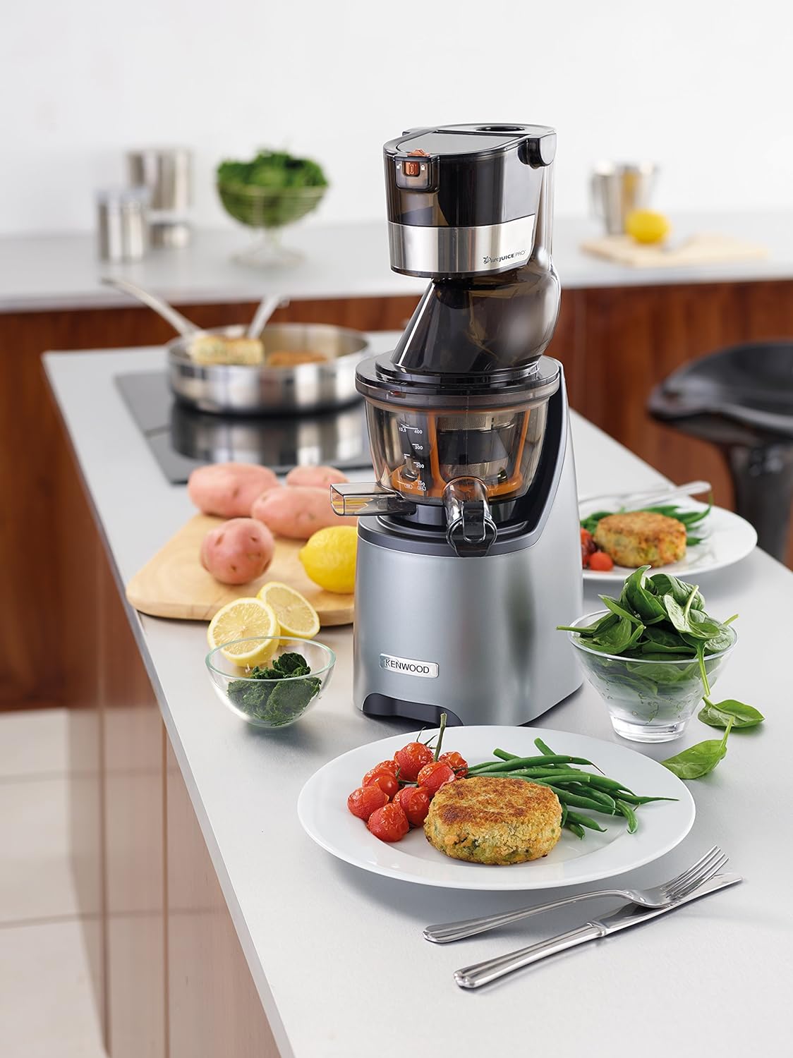 Kenwood Pure Juice Pro Slow Juicer, Metal, Jmm70.000Bk, Silver