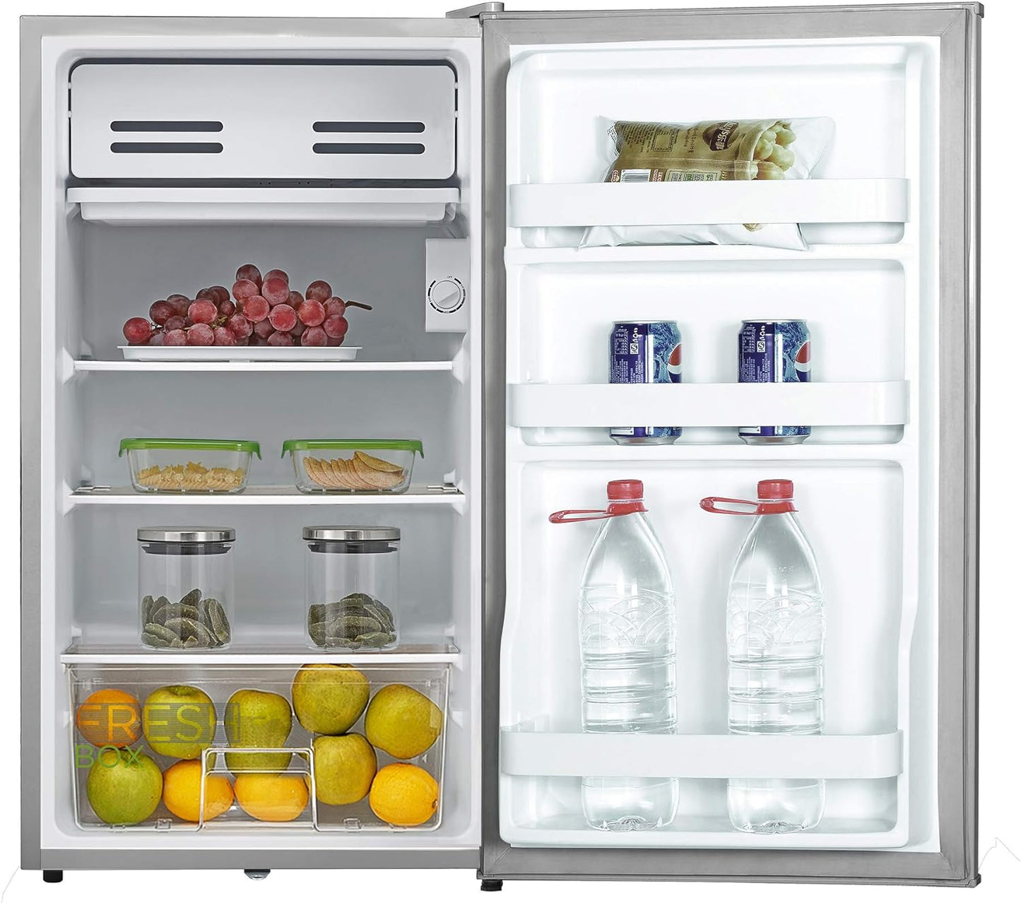 Midea 580L Gross Top Mount Double Door Refrigerator MDRT580MTE46, 2 Doors Frost Free Fridge Freezer with Smart Sensor & Humidity Control, Active-C Fresh, Multi-Air Flow, Electronic Silver, Large