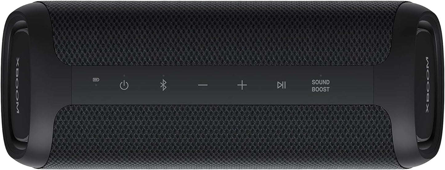 LG XG7QBK.DUSALLK Go Portable Bluetooth Speaker - LED Lighting and up to 24-Hour Battery, Black
