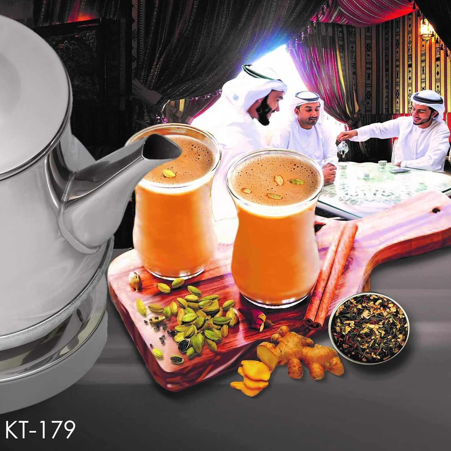 Crownline Karak Tea Maker Kt-188 Silver"Min 1 year manufacturer warranty"
