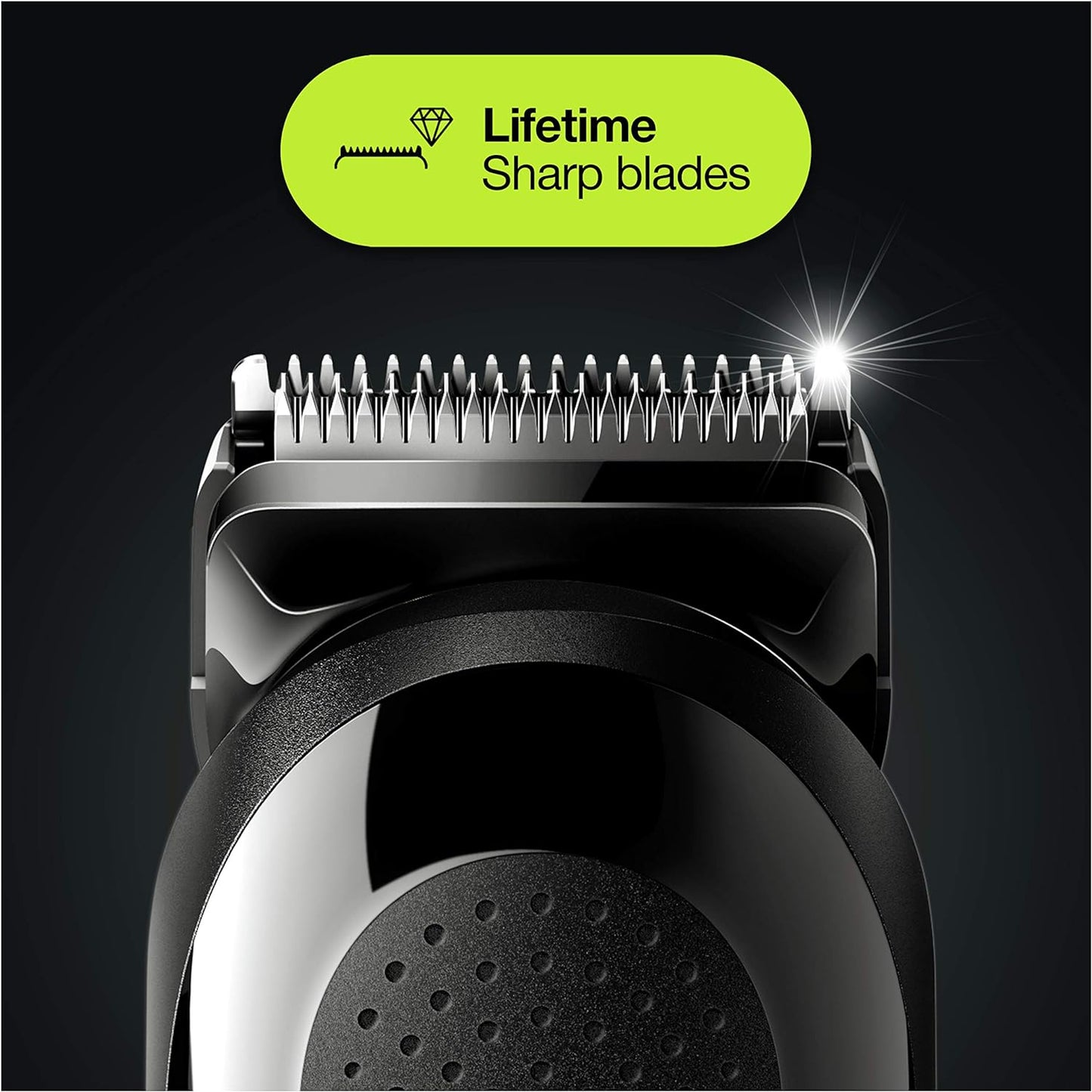 Braun MGK5245 7 in 1 Hair Clipper, Beard and Face Trimmer, Black/Blue