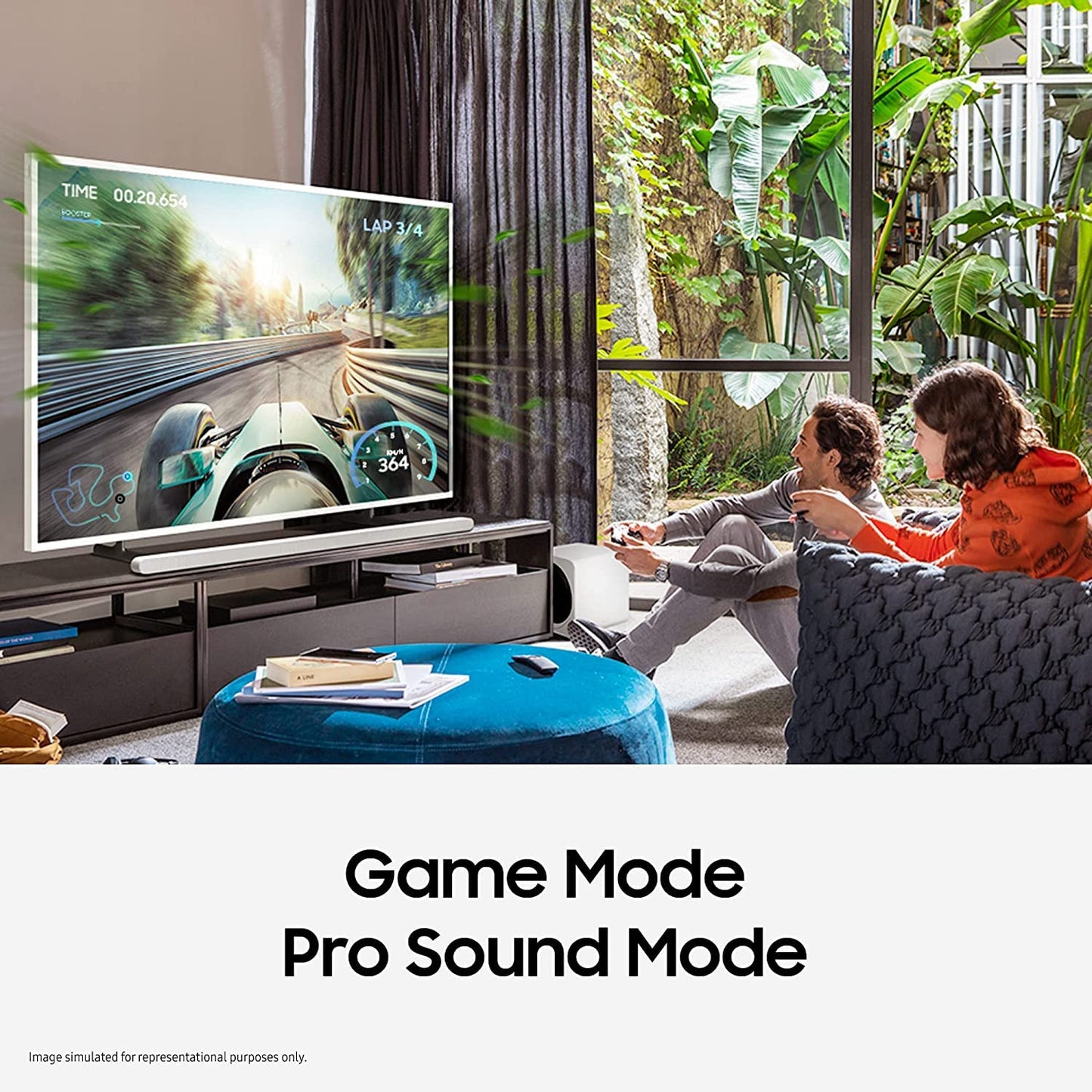 Samsung Q-Symphony soundbar (HW-Q700B) with 3 Channels, 1 subwoofer Channel, and 2 up-Firing Channels, Dolby True HD with Google & Alexa Smart Speaker (Black)