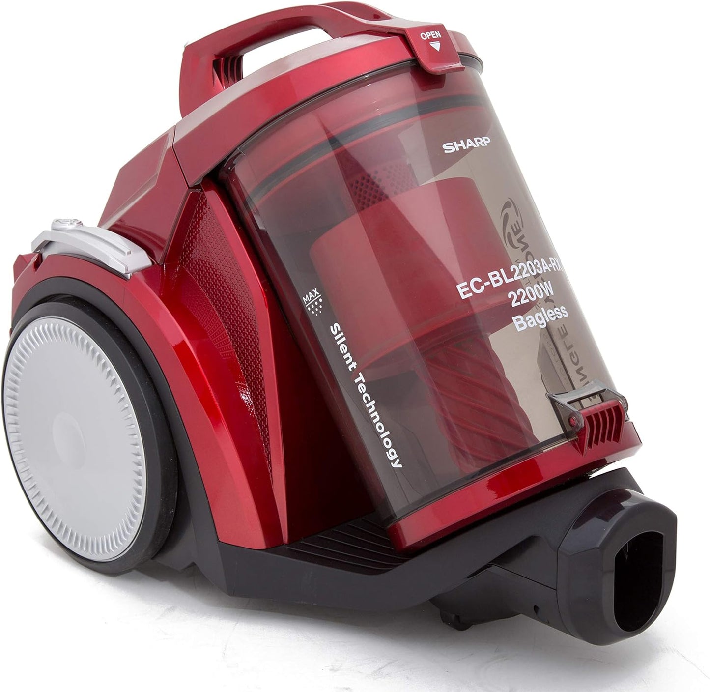 SHARP 2200W SINGLE CYCLONE CANISTER BAGLESS VACUUM CLEANER SILENT TECHNOLOGY WITH HEPA FILTER EC-BL2203A-RZ