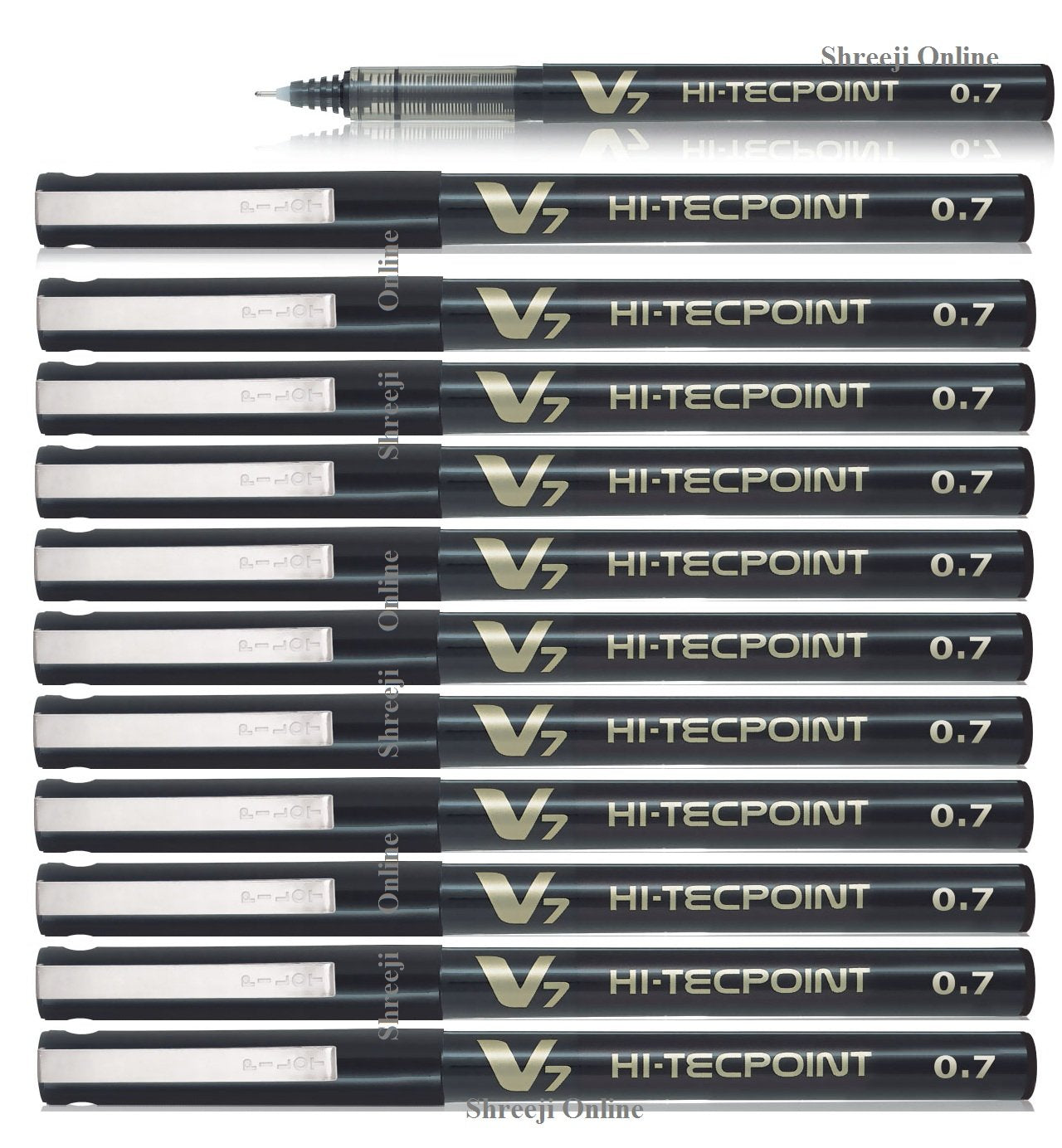 Pilot V7 Hi-Tecpoint Rollerball Pen, 0.7 mm Tip - Green