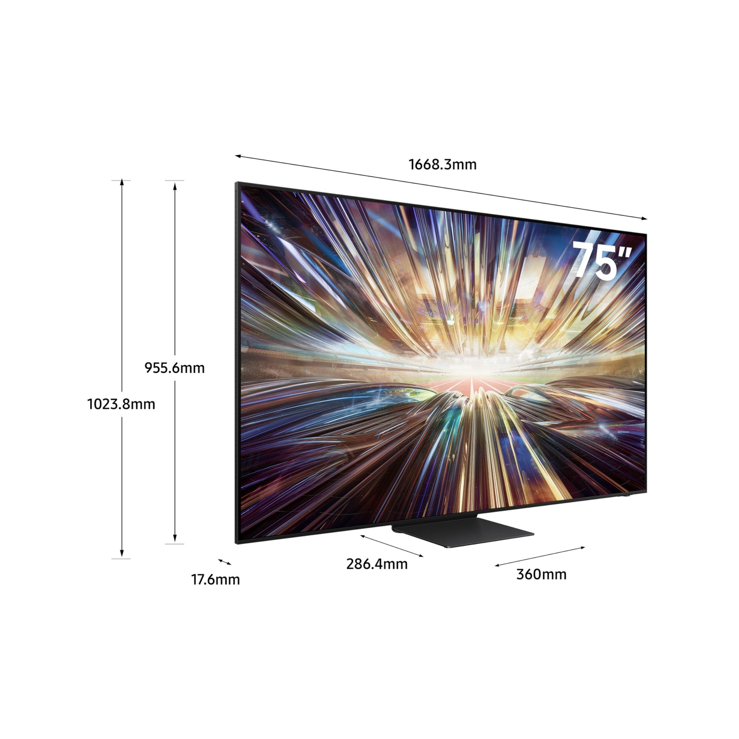 Samsung 75 Inch TV Crystal UHD 4K Crystal Processor 4K Airslim Dynamic Crystal Color - UA75CU8000UXZN (2023 Model)