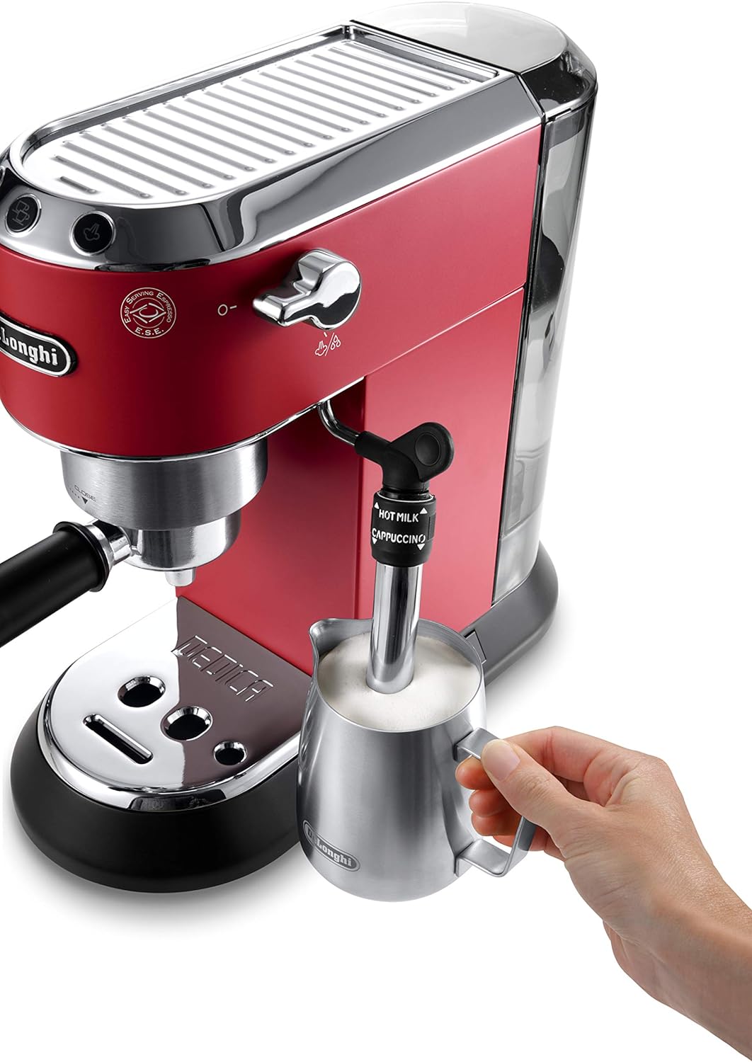 De'Longhi Dedica Style Pump Espresso Machine, Red - EC685.R - International Version