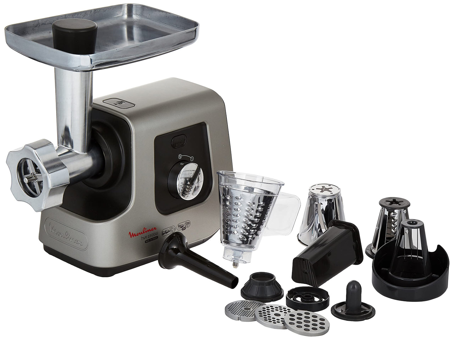 MOULINEX HV8 Plus 4IN1 Meat Mincer, 2000 Watts, Black, Plastic, Steel, ME682827, 1 year warranty