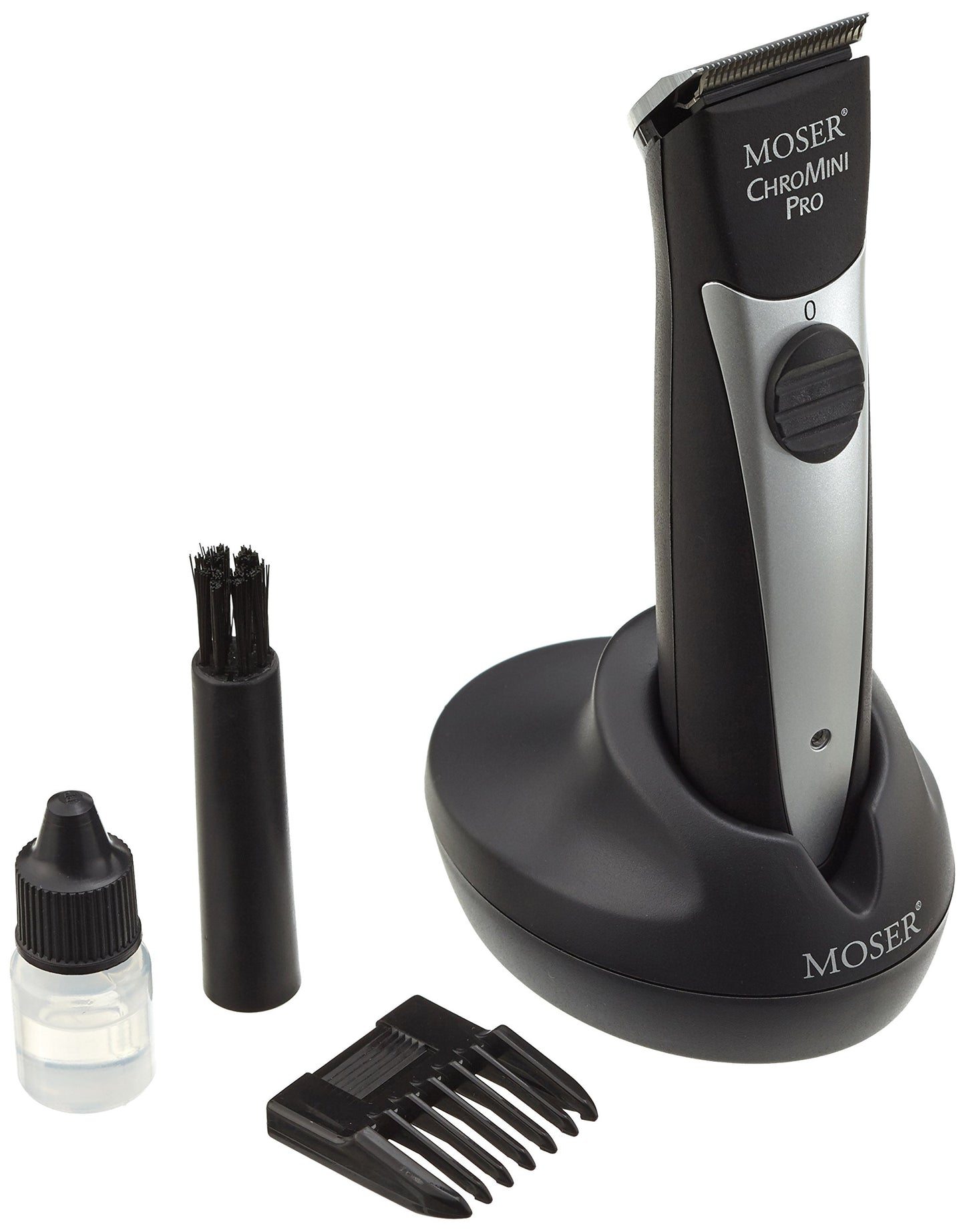 Moser 1591-0167,Chromini Pro Professional Cordless Trimmer, White, Small