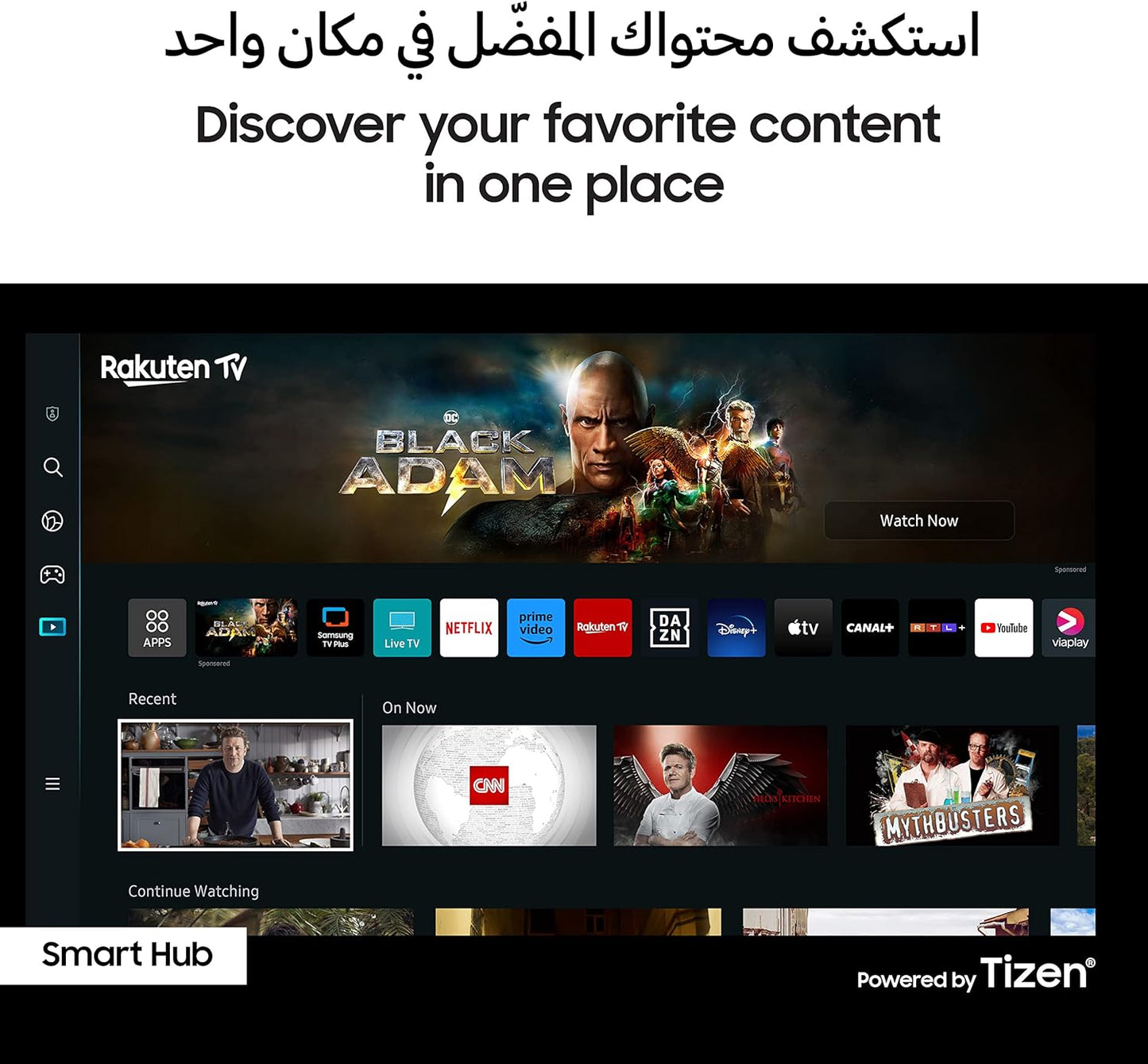 Samsung 50 Inch TV Crystal UHD 4K Crystal Processor 4K Airslim Dynamic Crystal Color - UA50CU8000UXZN (2023 Model)