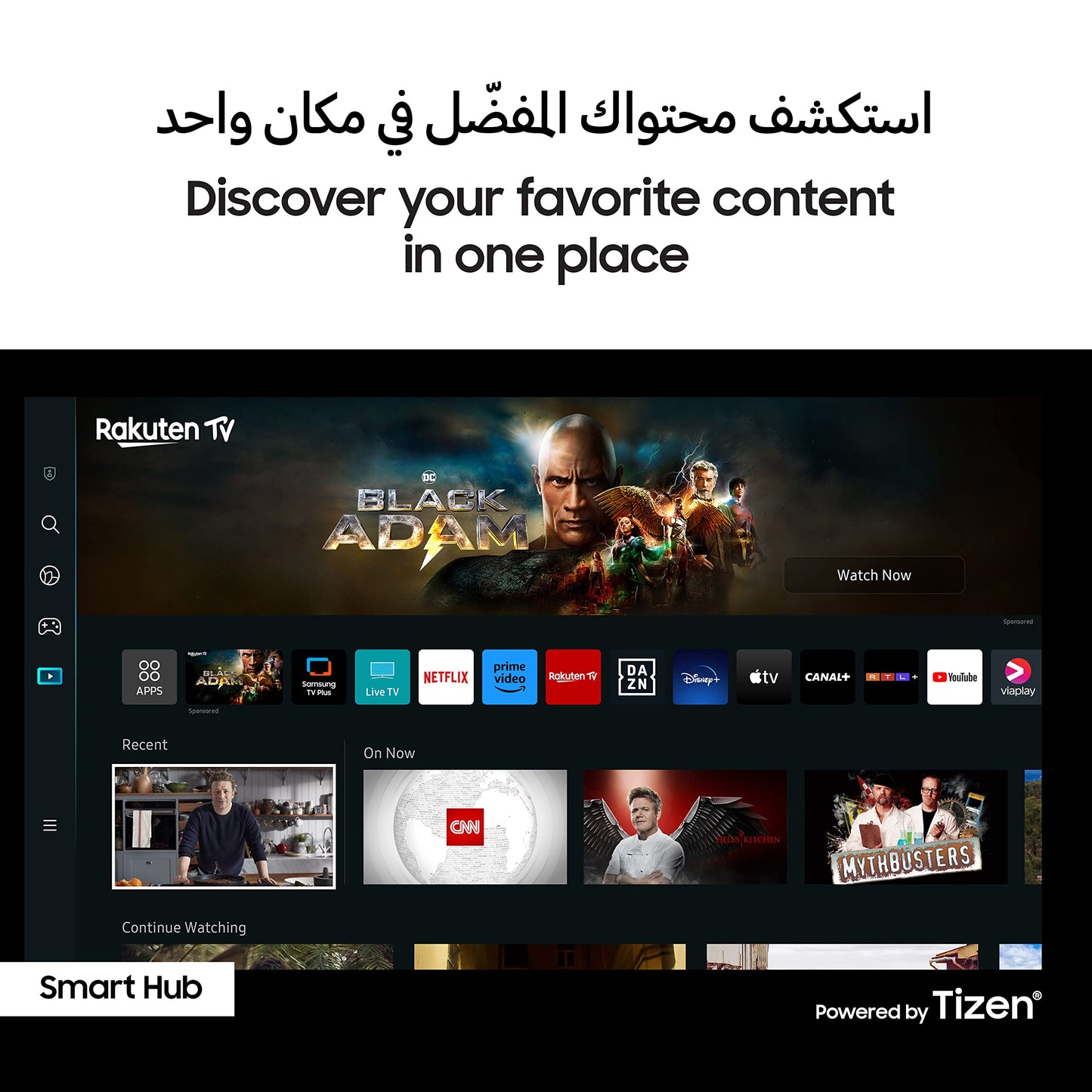 Samsung 43 Inch TV Crystal UHD 4K Crystal Processor 4K Airslim Dynamic Crystal Color - UA43CU8000UXZN (2023 Model)
