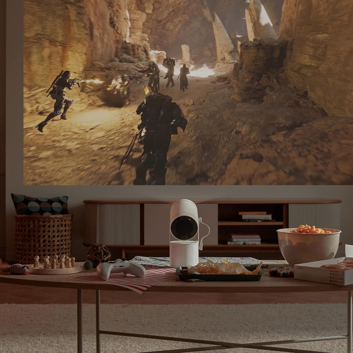 Samsung The Freestyle LED portable projector, 2nd GEN, White, 2023, 30-100", HDR Compatible, SP-LFF3CLAXXZN