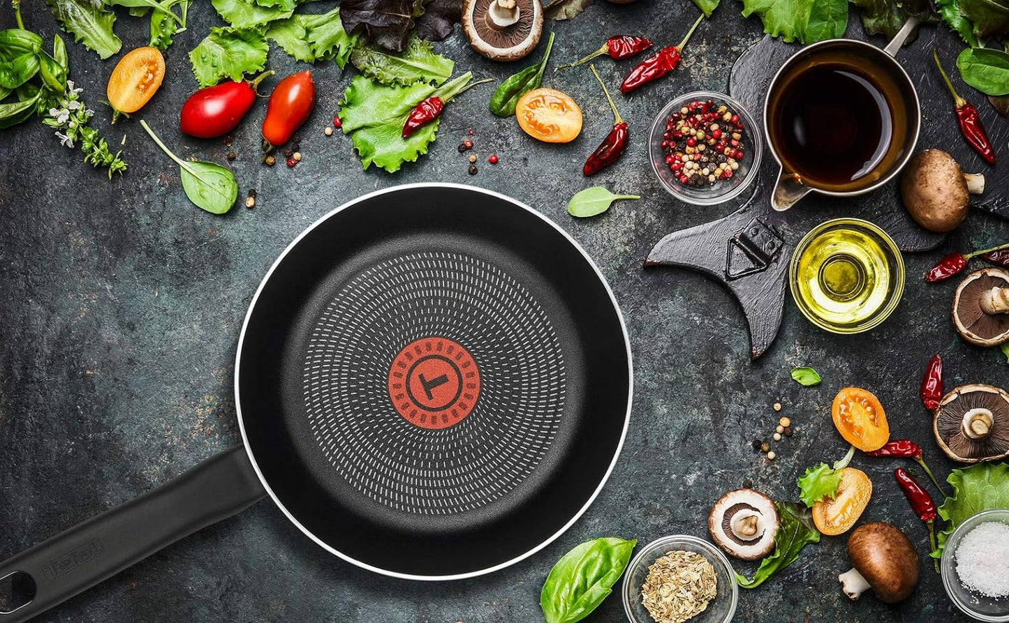 Tefal G6 Tempo Flame 32 Cm Non Stick Frypan With Thermo Spot, Red, Aluminium, C3040883