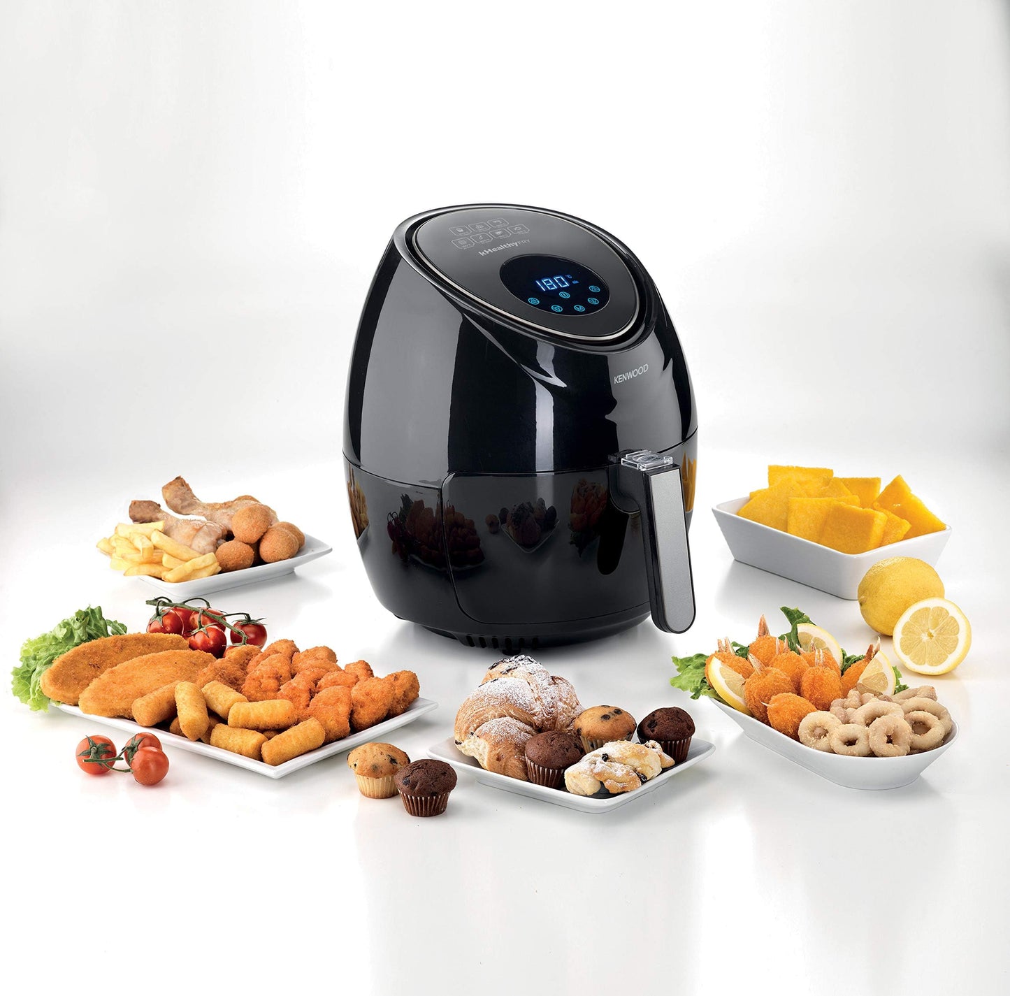 Kenwood Digital Air Fryer XL 3.8L 1.7Kg 1500W With Rapid Hot Air Circulation For Frying, Grilling, Broiling, Roasting, Baking And Toasting Hfp30.000Wh, White