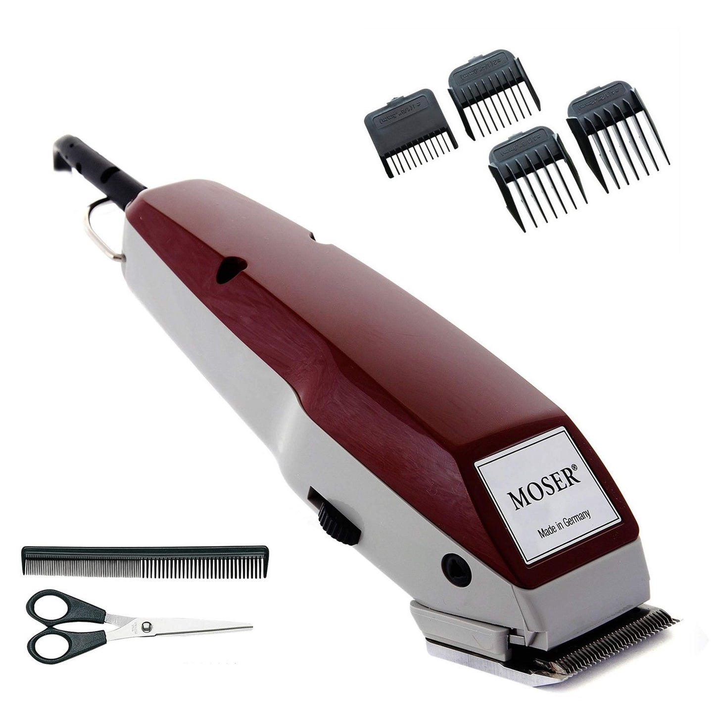 Moser Professional Corded Hair Clipper, Professional Hair Clipper for Men, Stainless Steel Blade, Multiclick Cutting Length Adjustment, Powerful Motor (1400-0150)