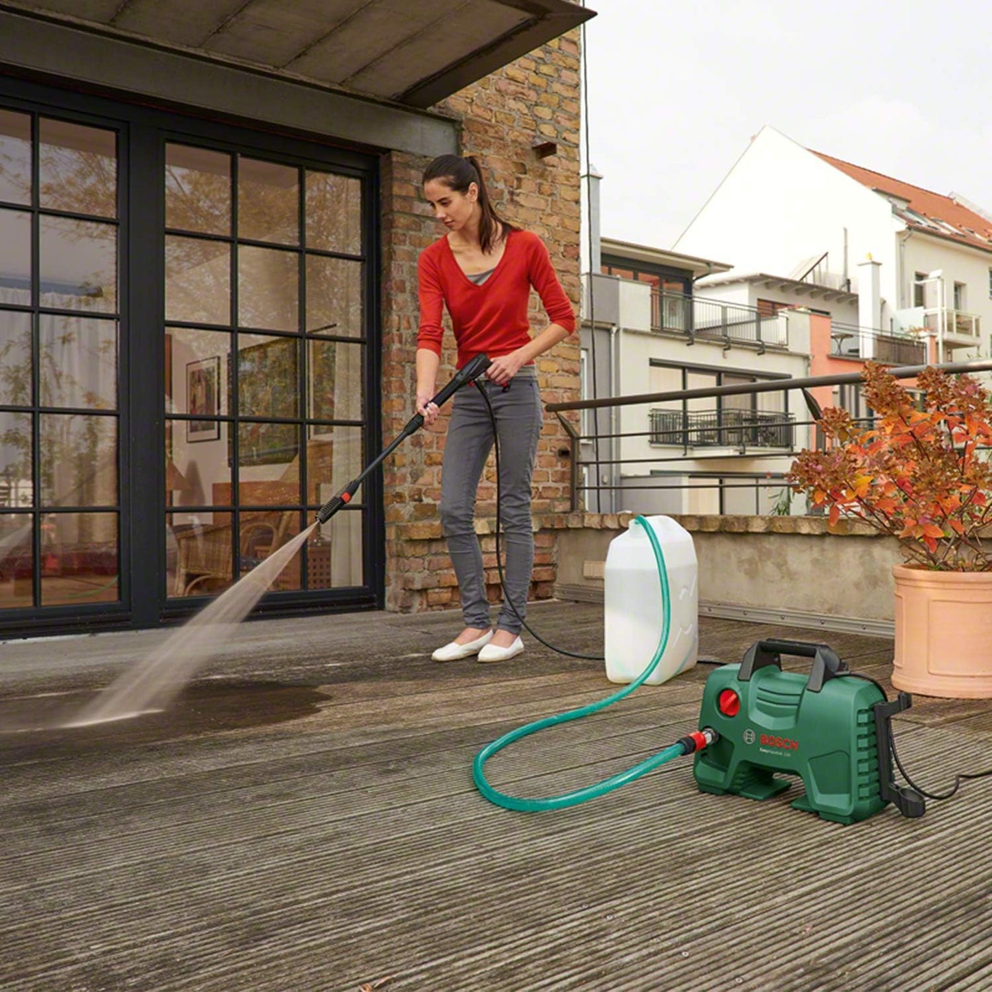 Bosch Easy Aquatak 100 Long Lance High Pressure Washer Green 1100W 06008A7E71