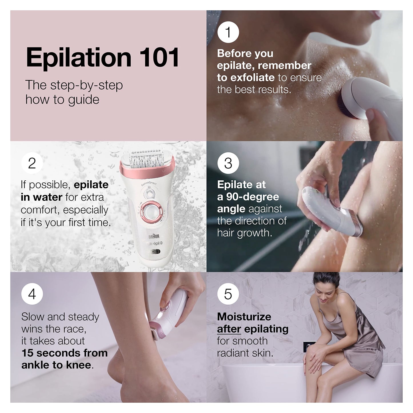 Braun Epilator Silk-Épil 9 9-720, Facial Hair Removal For Women, Wet & Dry, Womens Shaver & Trimmer, Cordless, Rechargeable