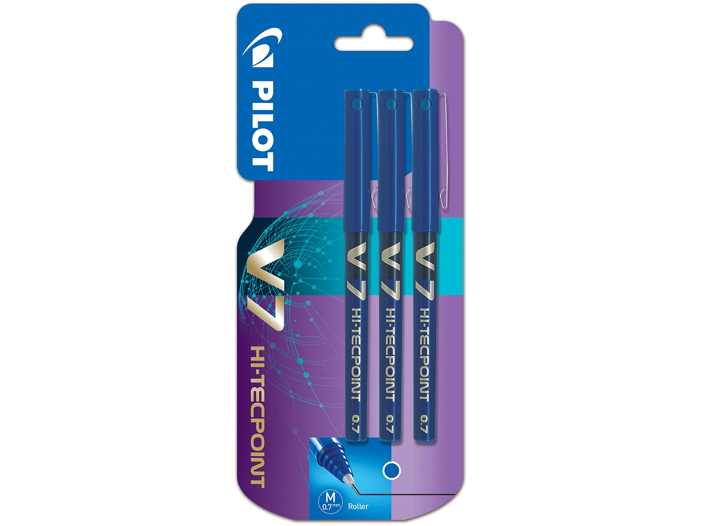 Pilot V7 Hi-Tecpoint Rollerball Pen, 0.7 mm Tip - Green