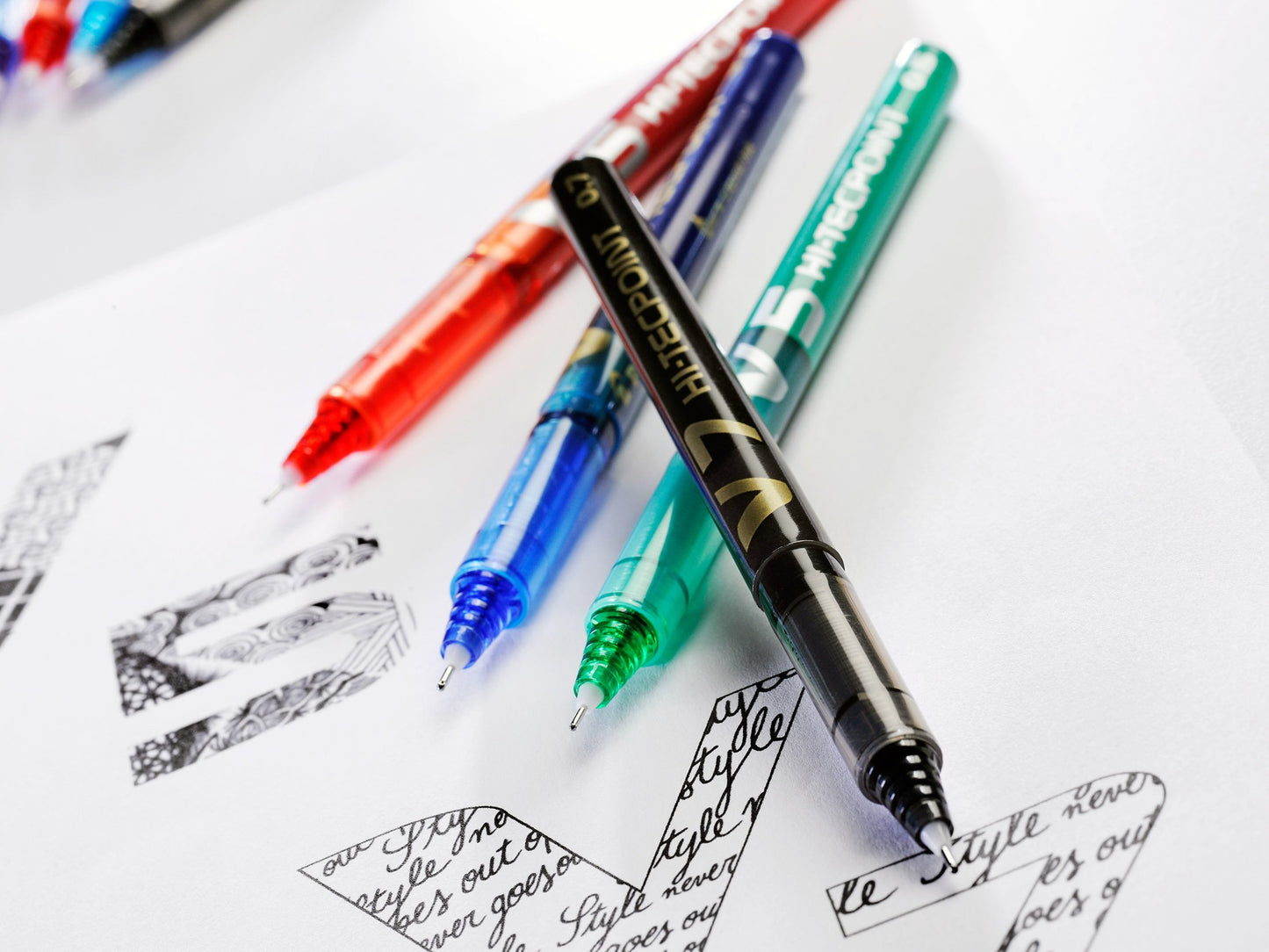 Pilot V7 Hi-Tecpoint Rollerball Pen, 0.7 mm Tip - Green