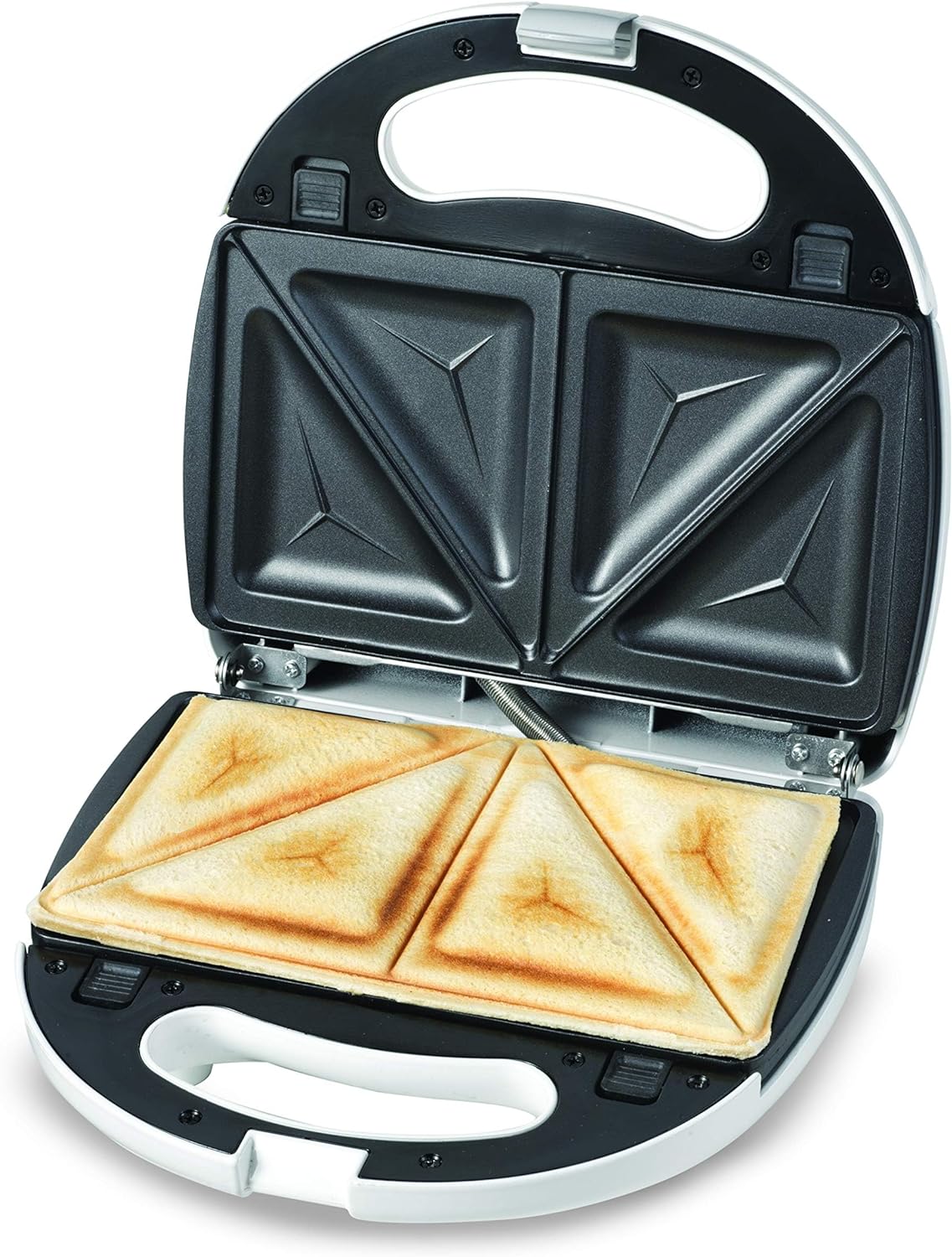 KENWOOD 2-in-1 Sandwich Maker & Grill with 2 Sets of Non Stick Multifunctional Plates for Grilling and Toasted Sandwiches SMP02.000WH White
