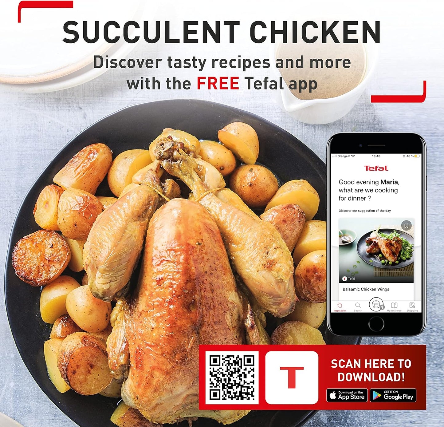 TEFAL Air Fryer | Easy Fry & Grill Digital 2-in-1 |4.2 L Capacity | 1550 W | Healthy Cooking | Air Fry + Grill | 8 Automatic Programs |Adjustable Temperature | Timer | 2 Years Warranty | EY505D27