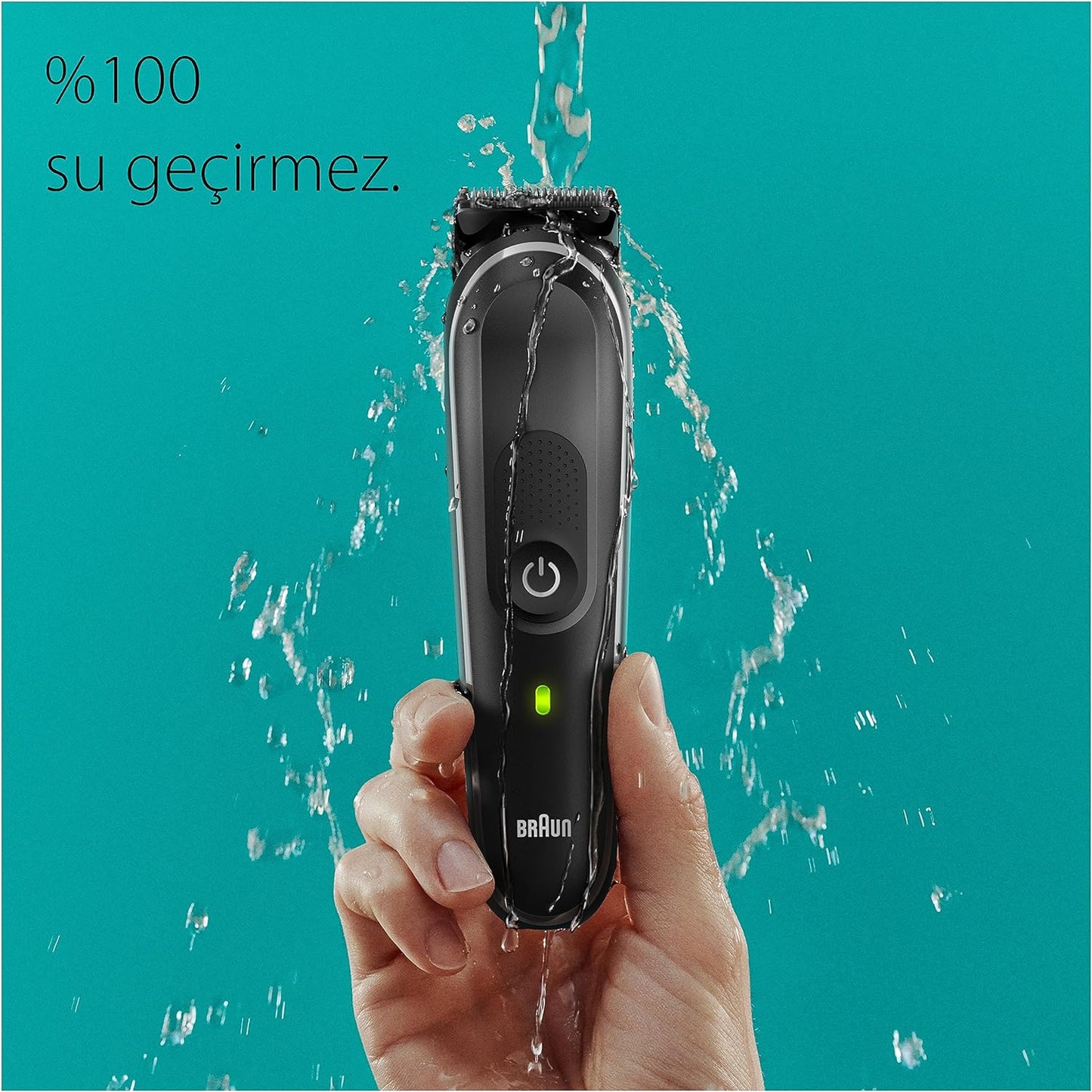 Braun MGK5245 7 in 1 Hair Clipper, Beard and Face Trimmer, Black/Blue