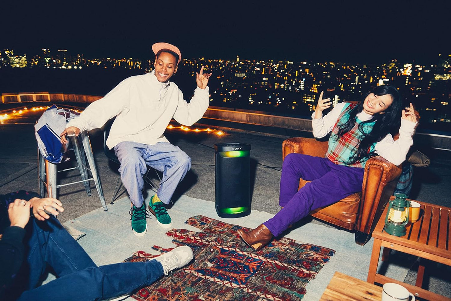 Sony SRS-XP500 X-Series Wireless Portable Bluetooth Karaoke Party Speaker IPX4 Splash-Resistant with 20 Hour Battery
