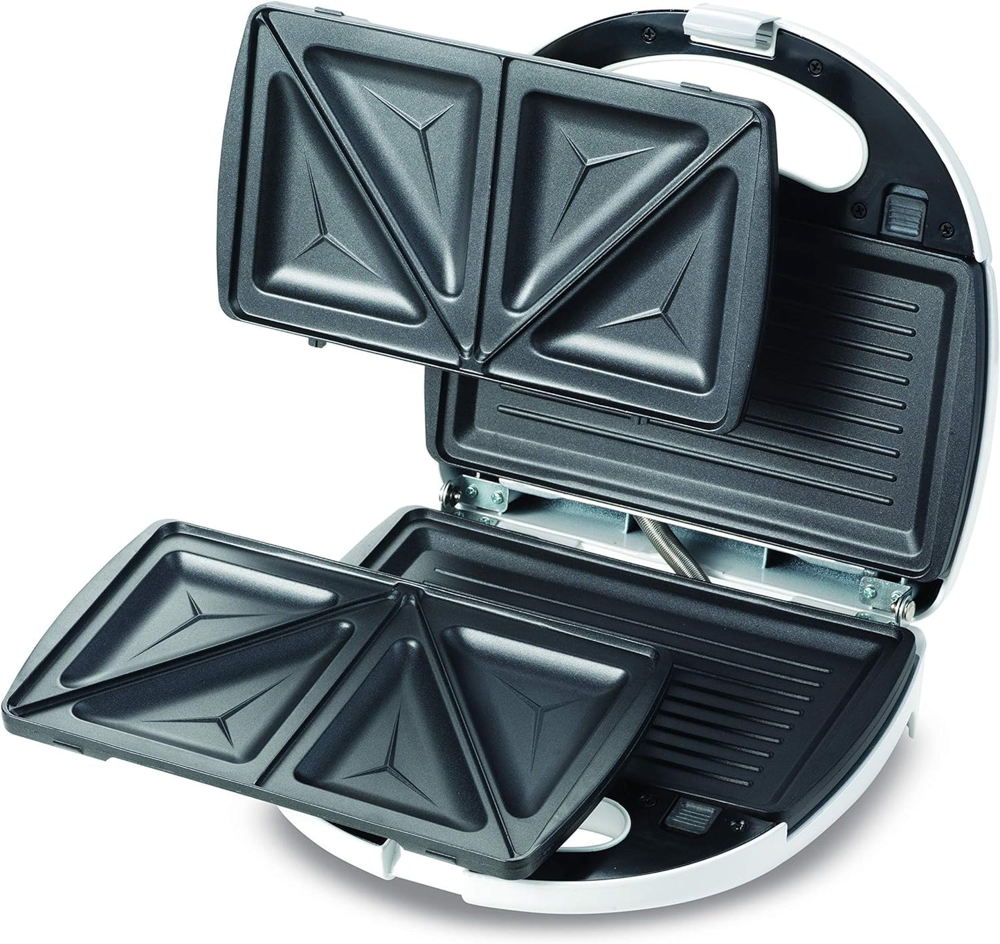 KENWOOD 2-in-1 Sandwich Maker & Grill with 2 Sets of Non Stick Multifunctional Plates for Grilling and Toasted Sandwiches SMP02.000WH White