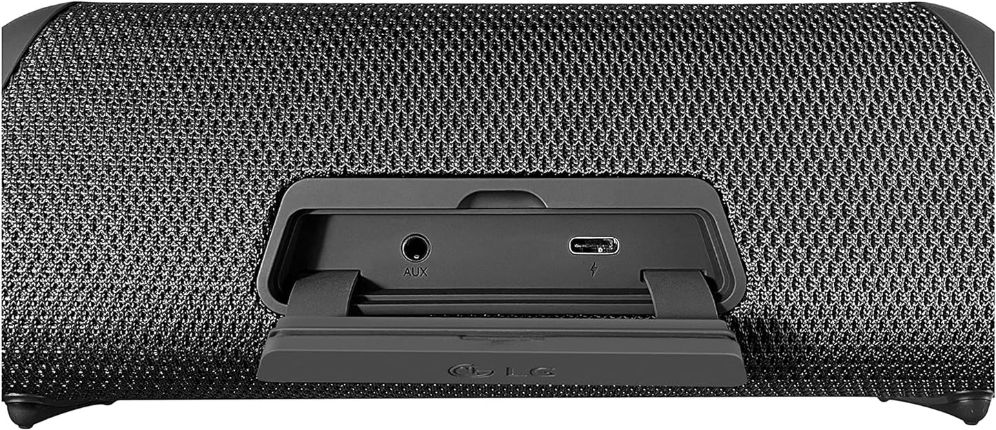 LG XG7QBK.DUSALLK Go Portable Bluetooth Speaker - LED Lighting and up to 24-Hour Battery, Black