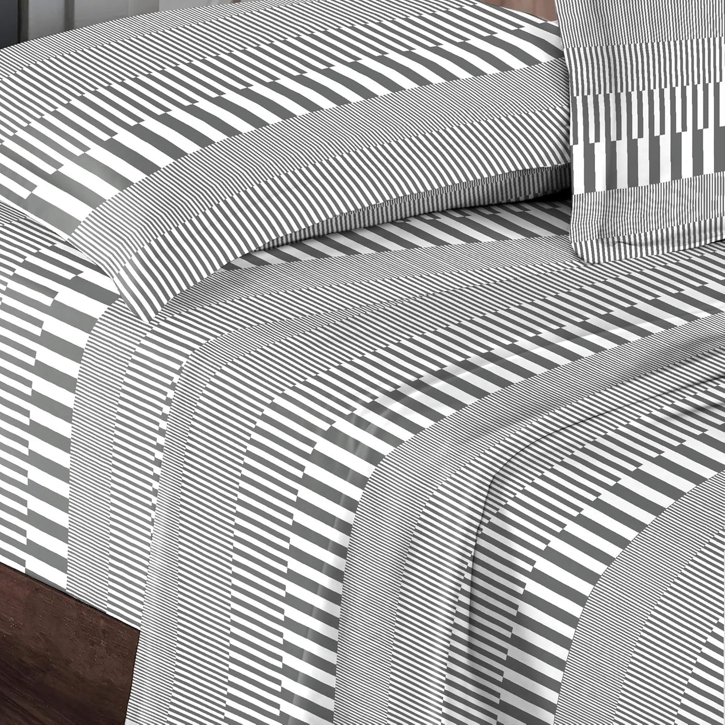 Pizuna Pure 100% Cotton Sheets California King Size, Luxurious 400 Thread Count Long Staple Cotton Sateen Sheets California King with 15inch Deep Pocket (Combed Cotton Sheets California King)