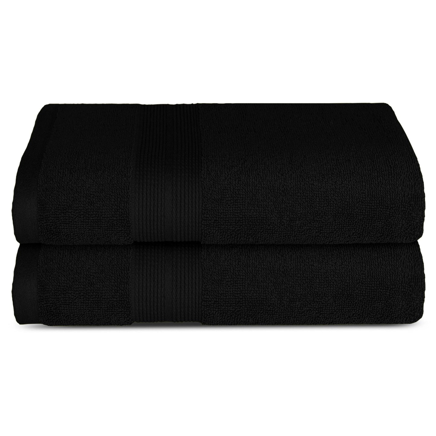 a black suitcase sitting on a white surface