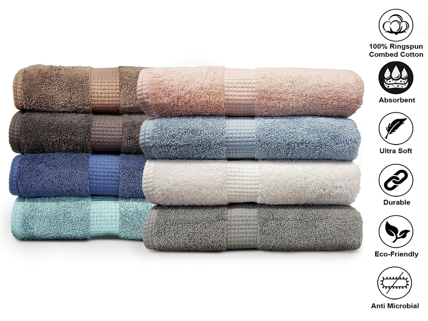 Lavish Touch Melrose 100% Cotton Luxury Wash Towels - Pack of 72 - Kea Global