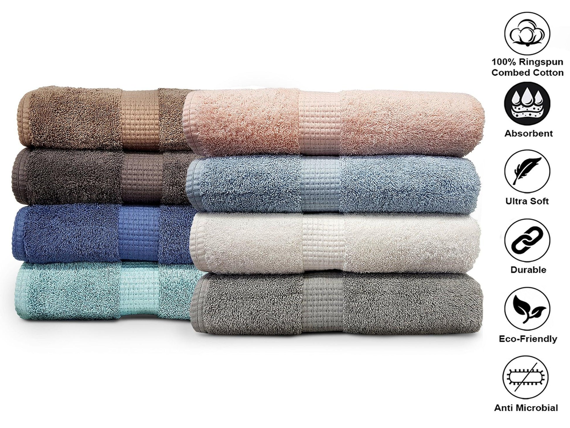 Lavish Touch Melrose 100% Cotton Luxury Wash Towels - Pack of 72 - Kea Global