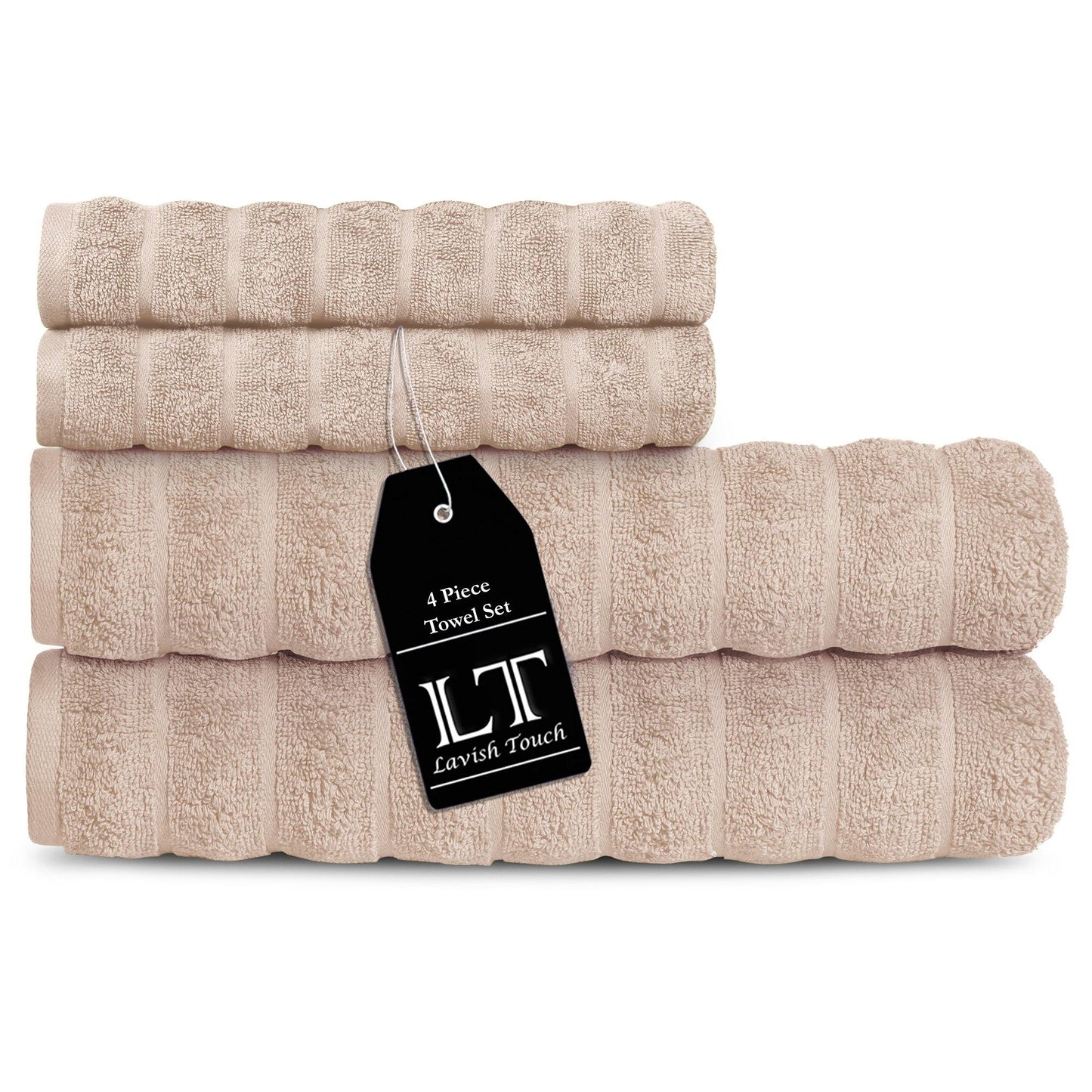 Lavish Touch 100% Cotton 650 GSM Towel Set 4 Pcs - Kea Global