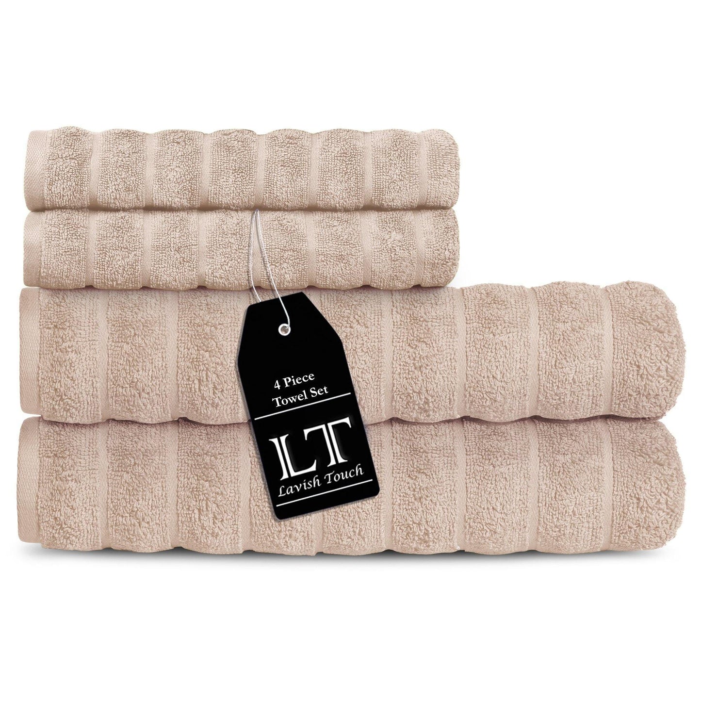 Lavish Touch 100% Cotton 650 GSM Towel Set 4 Pcs - Kea Global