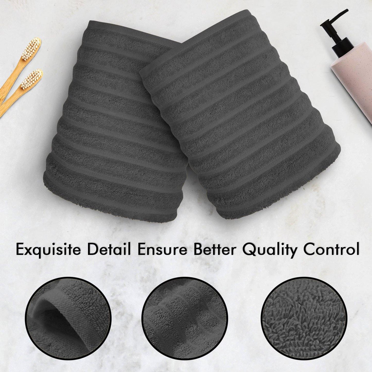 Lavish Touch 100% Cotton 650 GSM Towel Set 4 Pcs - Kea Global