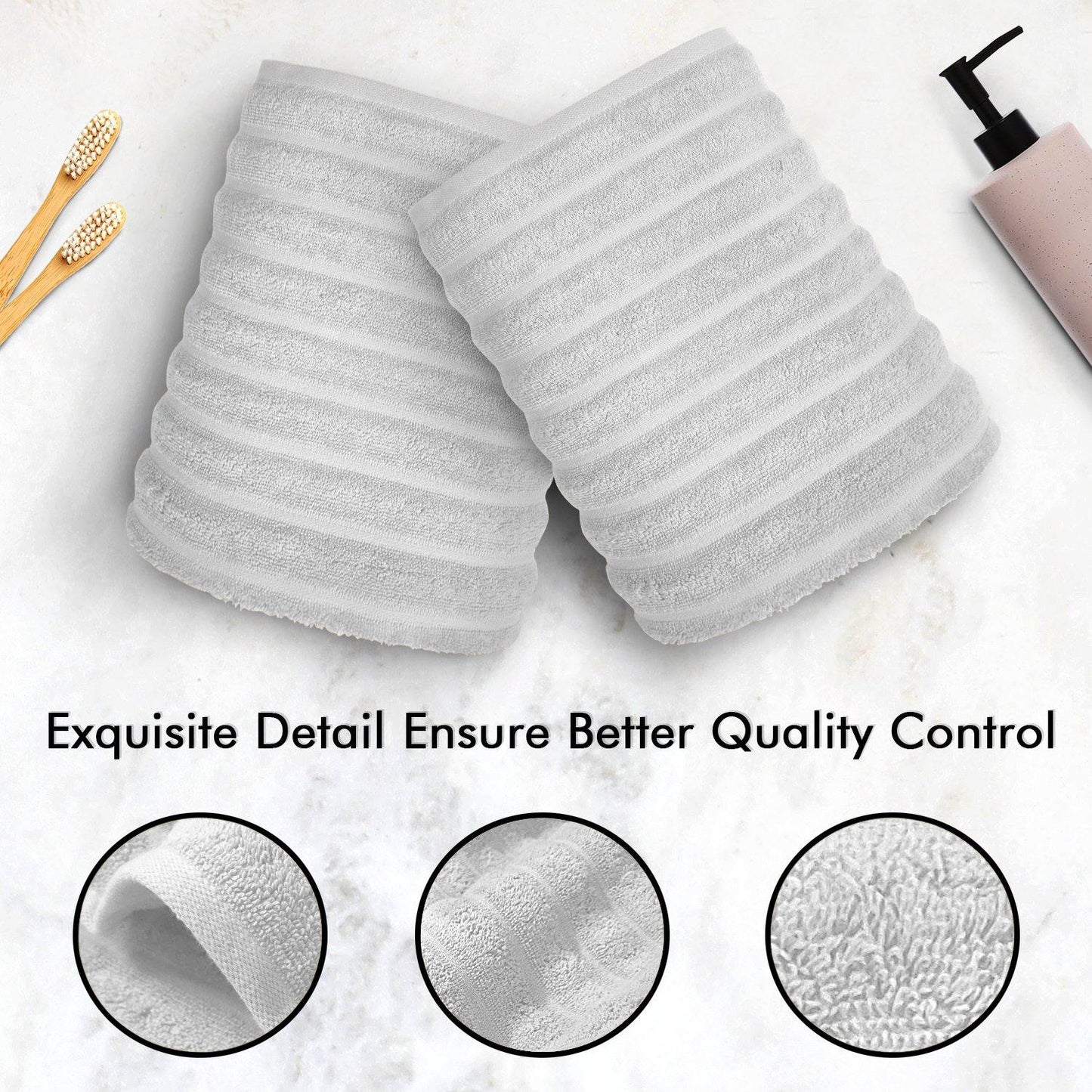 Lavish Touch 100% Cotton 650 GSM Towel Set 4 Pcs - Kea Global