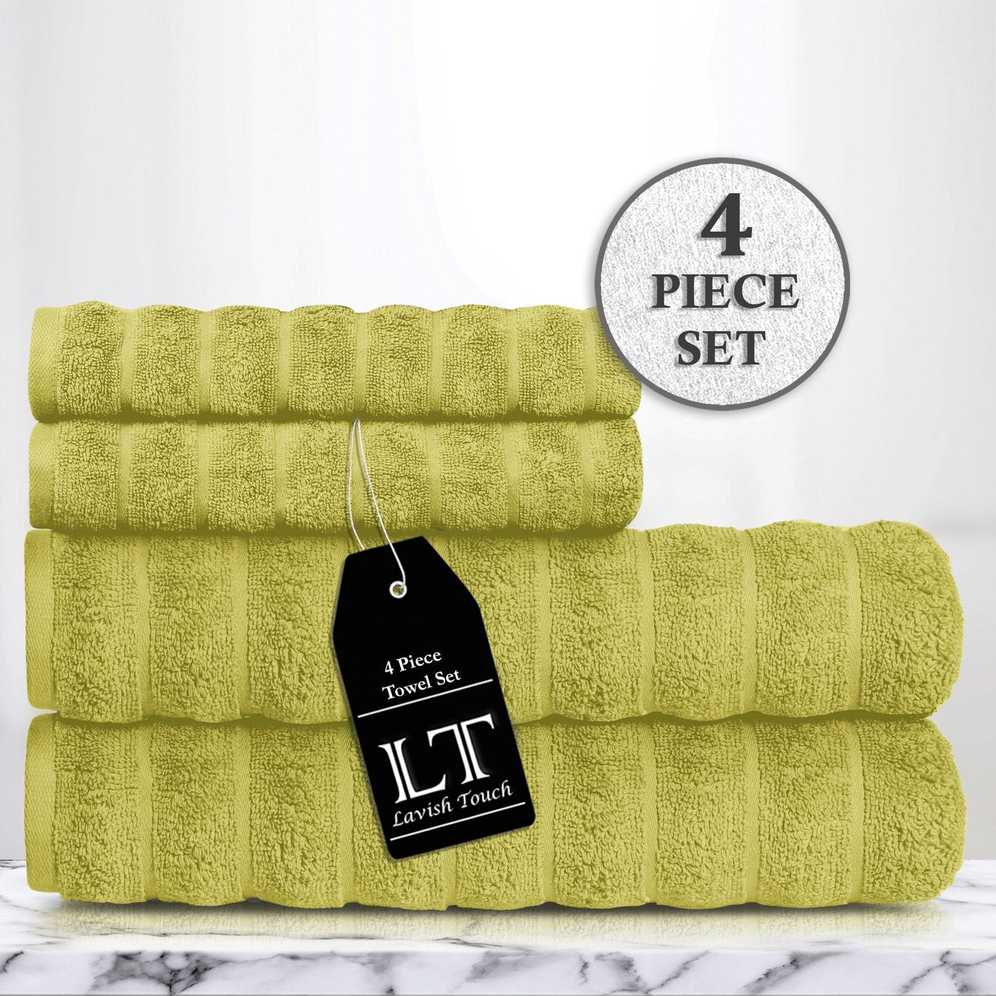 Lavish Touch 100% Cotton 650 GSM Towel Set 4 Pcs - Kea Global