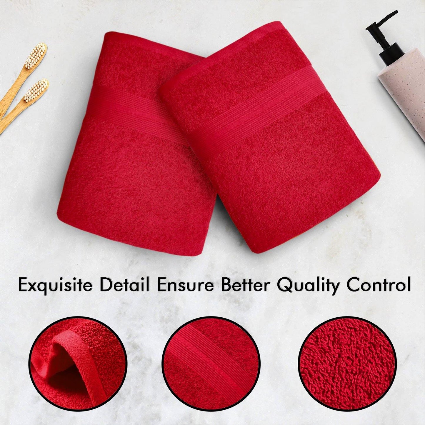 Lavish Touch 650 GSM 100% Cotton 9 Pack Washcloths Set - Kea Global
