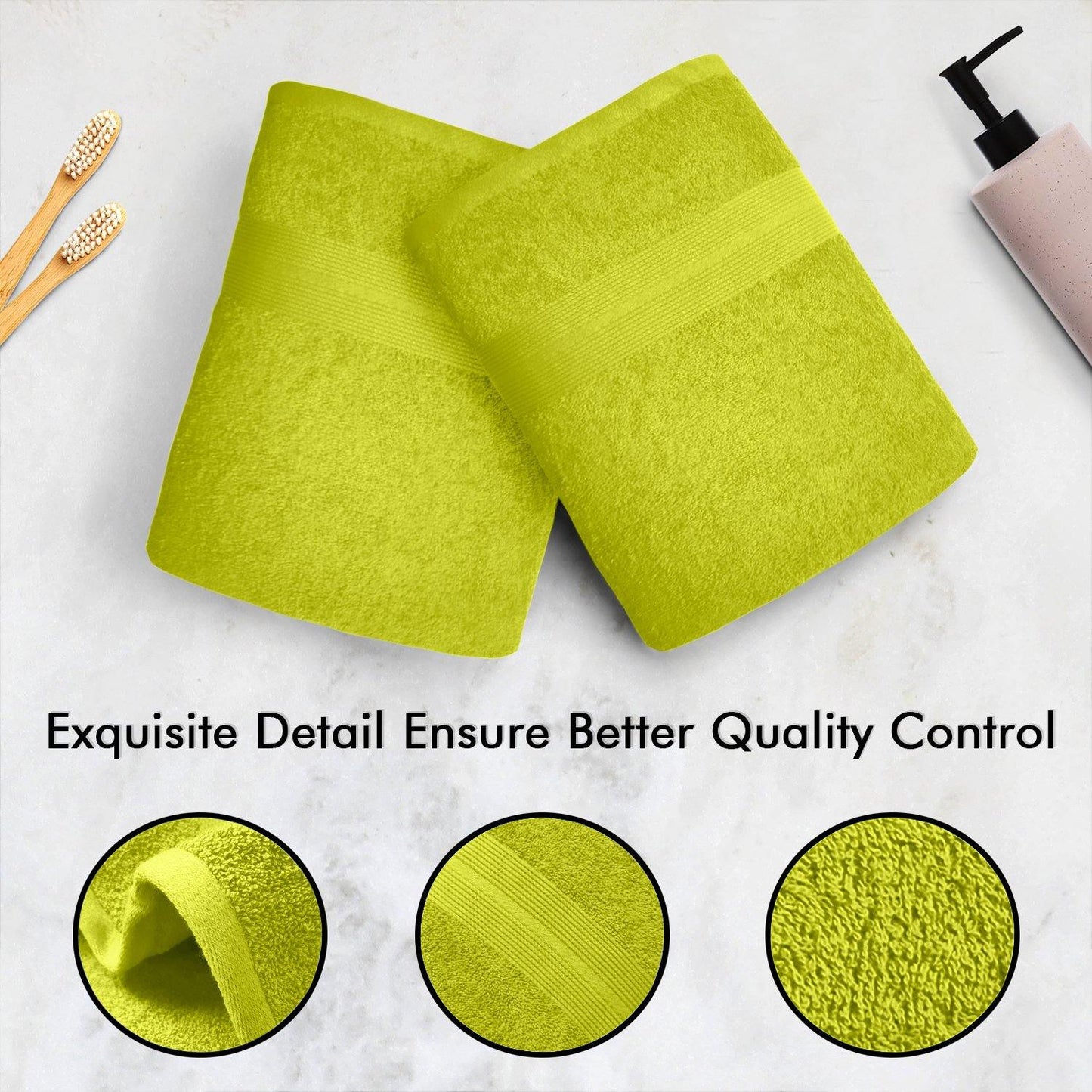 Lavish Touch 650 GSM 100% Cotton 9 Pack Washcloths Set - Kea Global