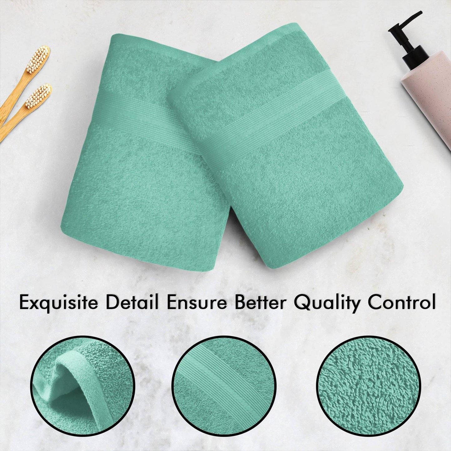 Lavish Touch 650 GSM 100% Cotton 9 Pack Washcloths Set - Kea Global