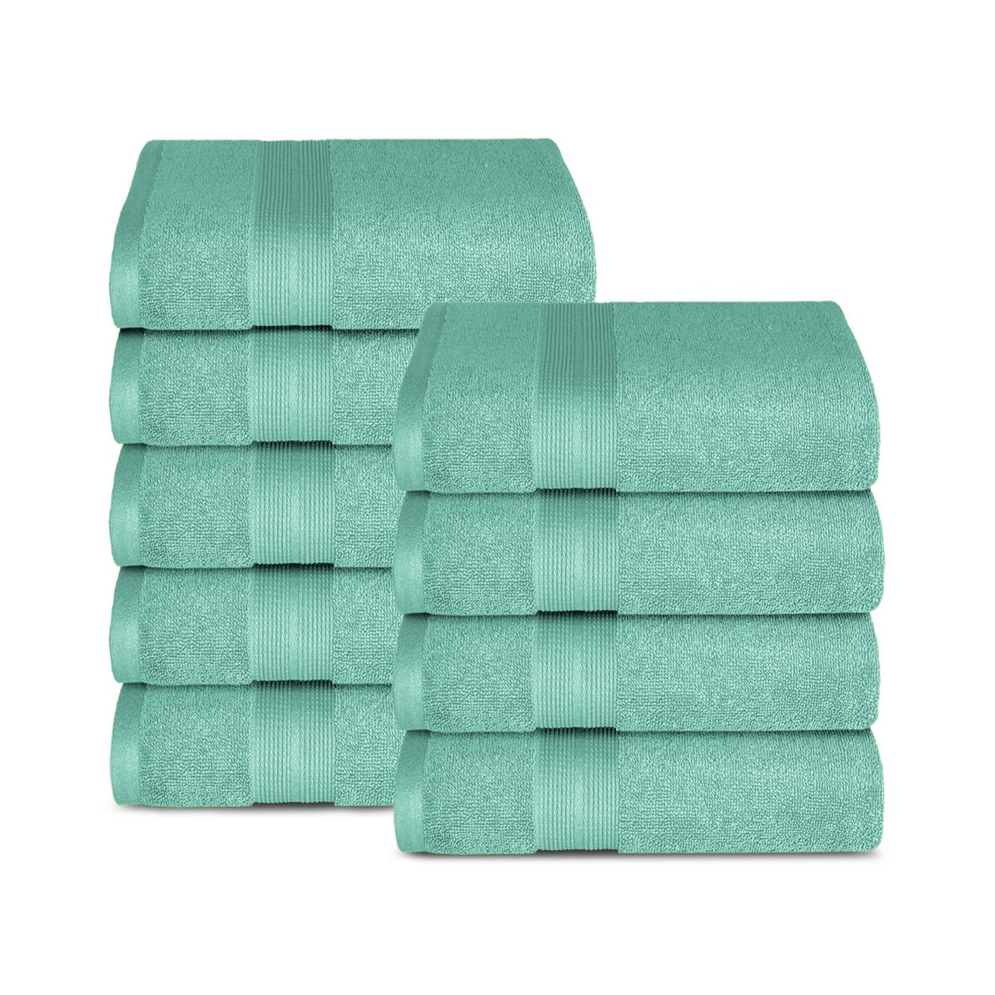 Lavish Touch 650 GSM 100% Cotton 9 Pack Washcloths Set - Kea Global
