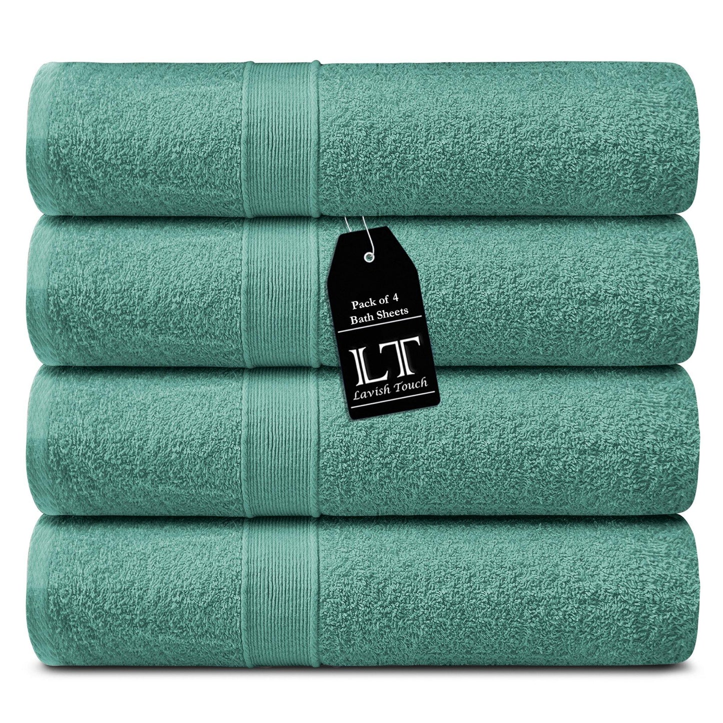 Lavish Touch 400 GSM 100% Cotton 4 Pack Bath Sheets Set - Kea Global
