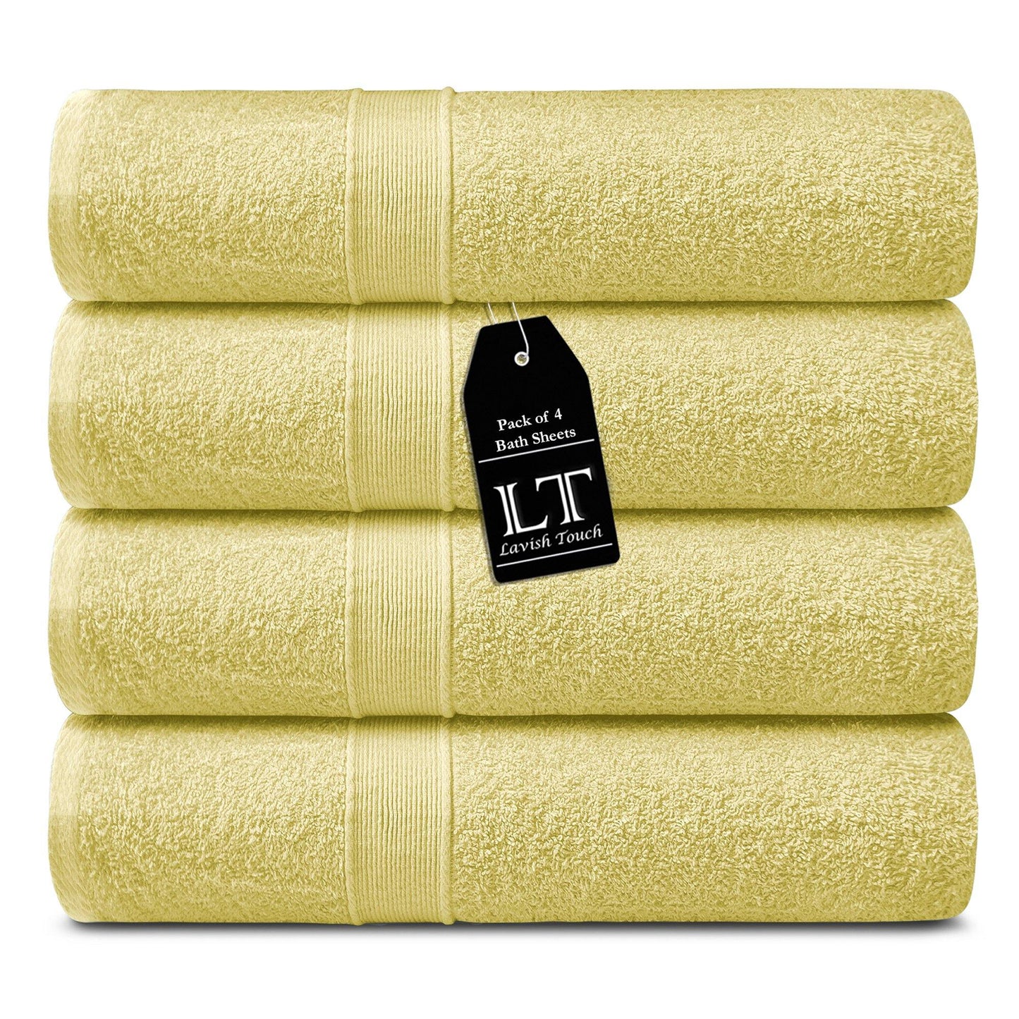 Lavish Touch 400 GSM 100% Cotton 4 Pack Bath Sheets Set - Kea Global